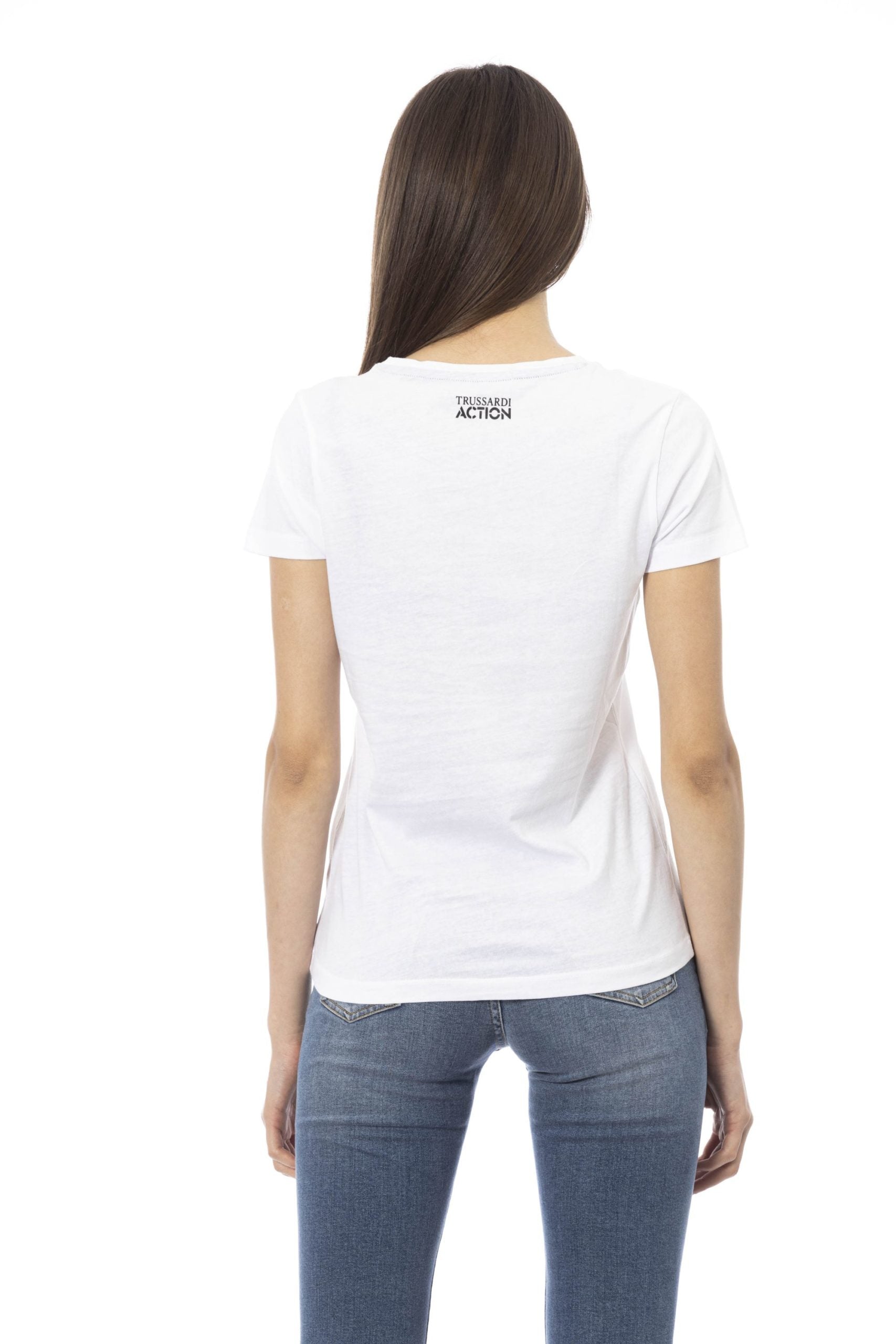 Trussardi Action White Cotton Tops & T-Shirt