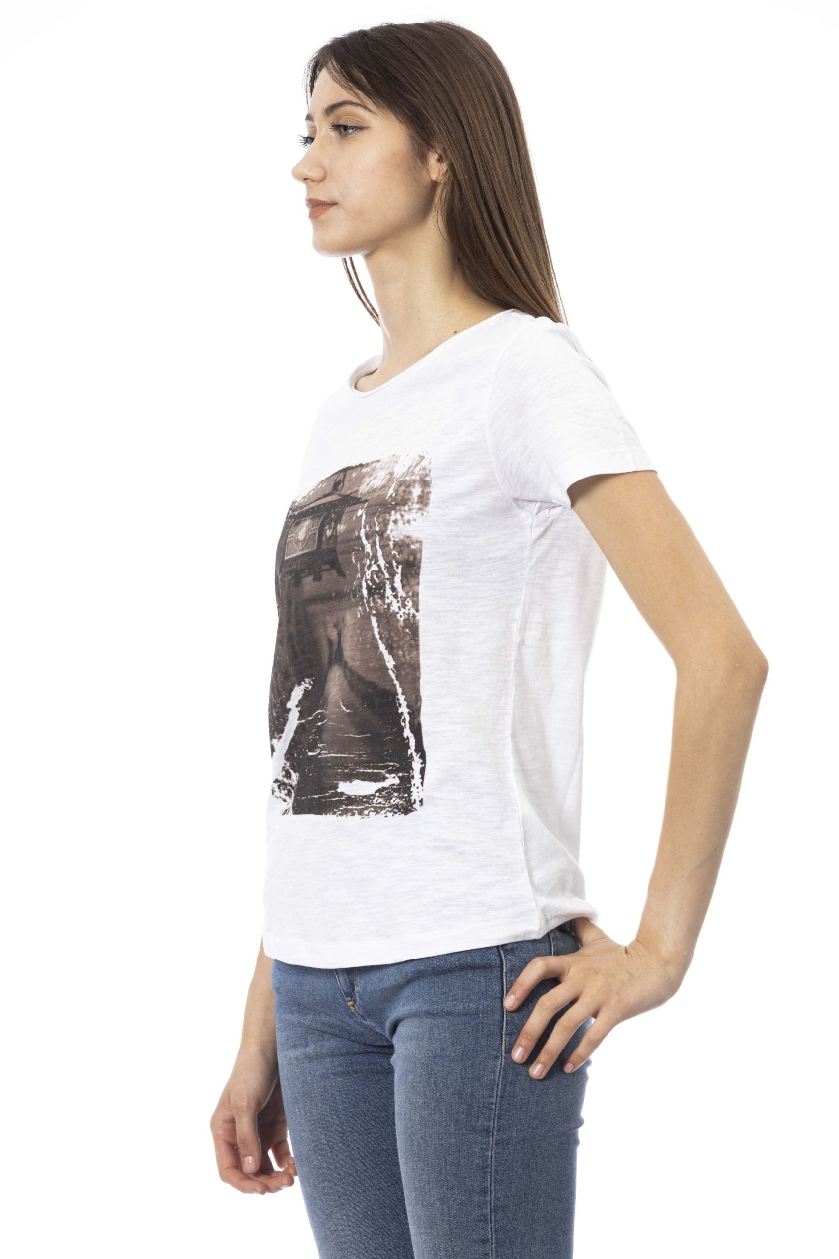 Trussardi Action White Cotton Tops & T-Shirt