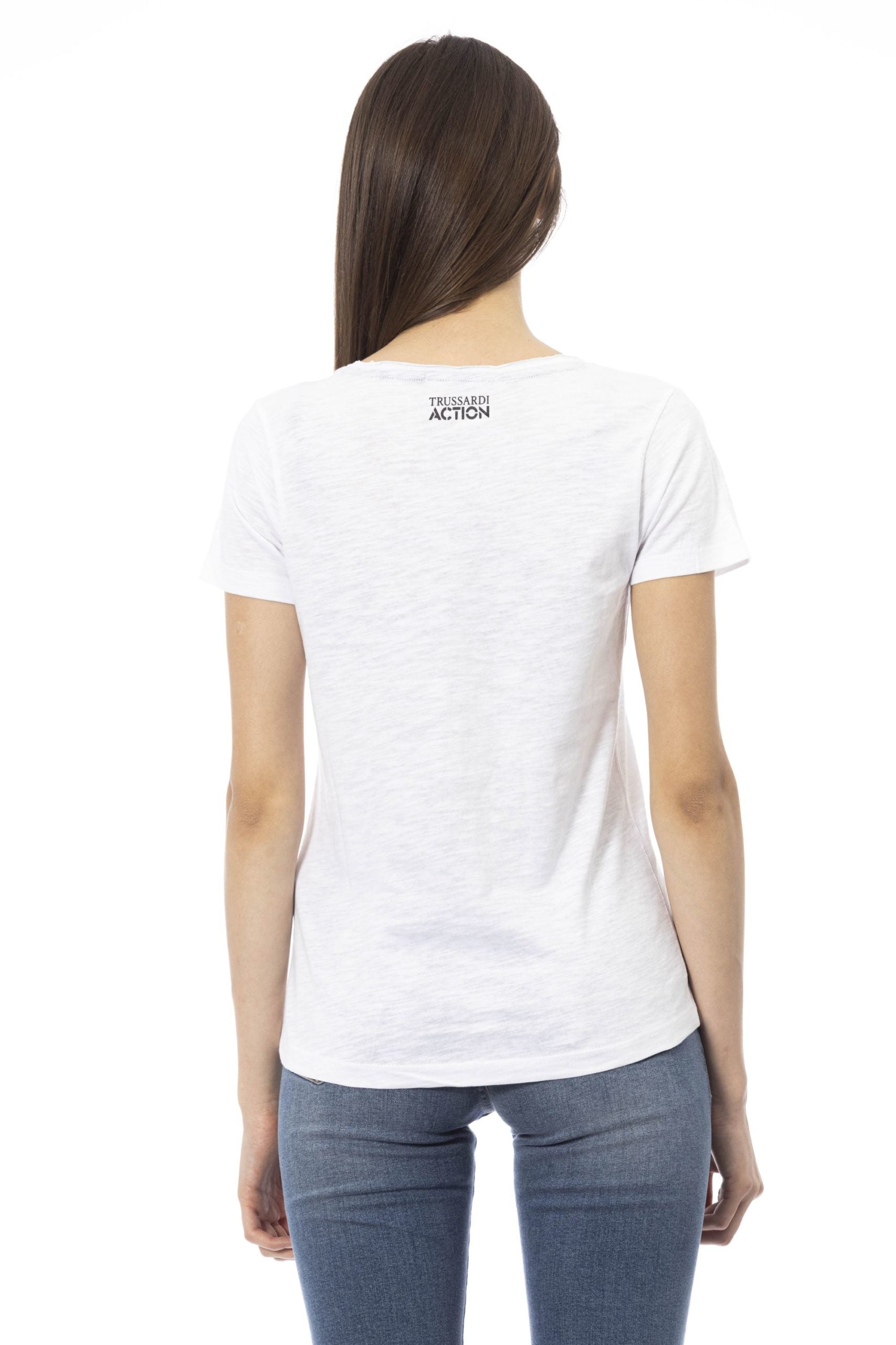 Trussardi Action White Cotton Tops & T-Shirt