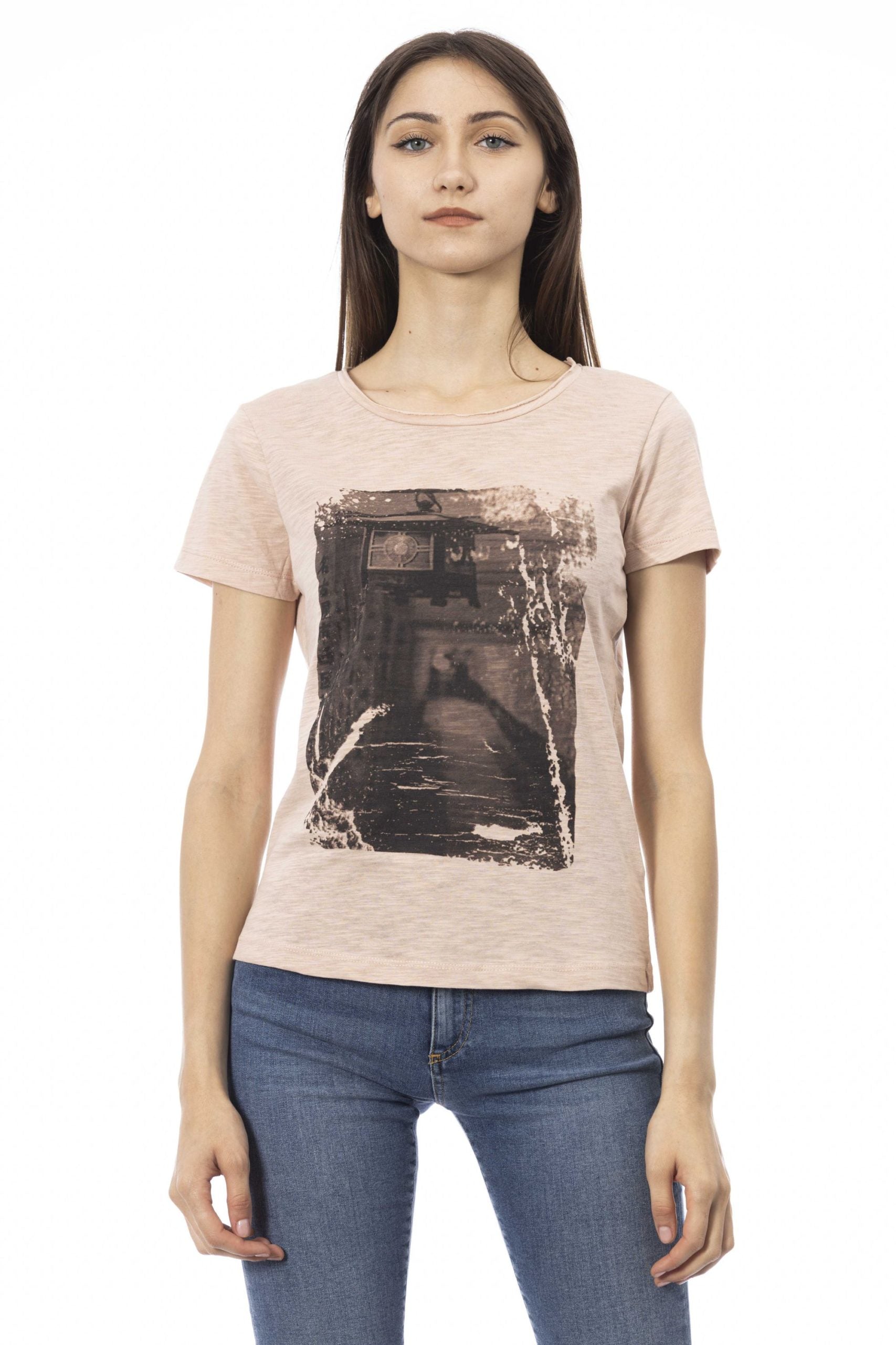 Trussardi Action Pink Cotton Tops & T-Shirt