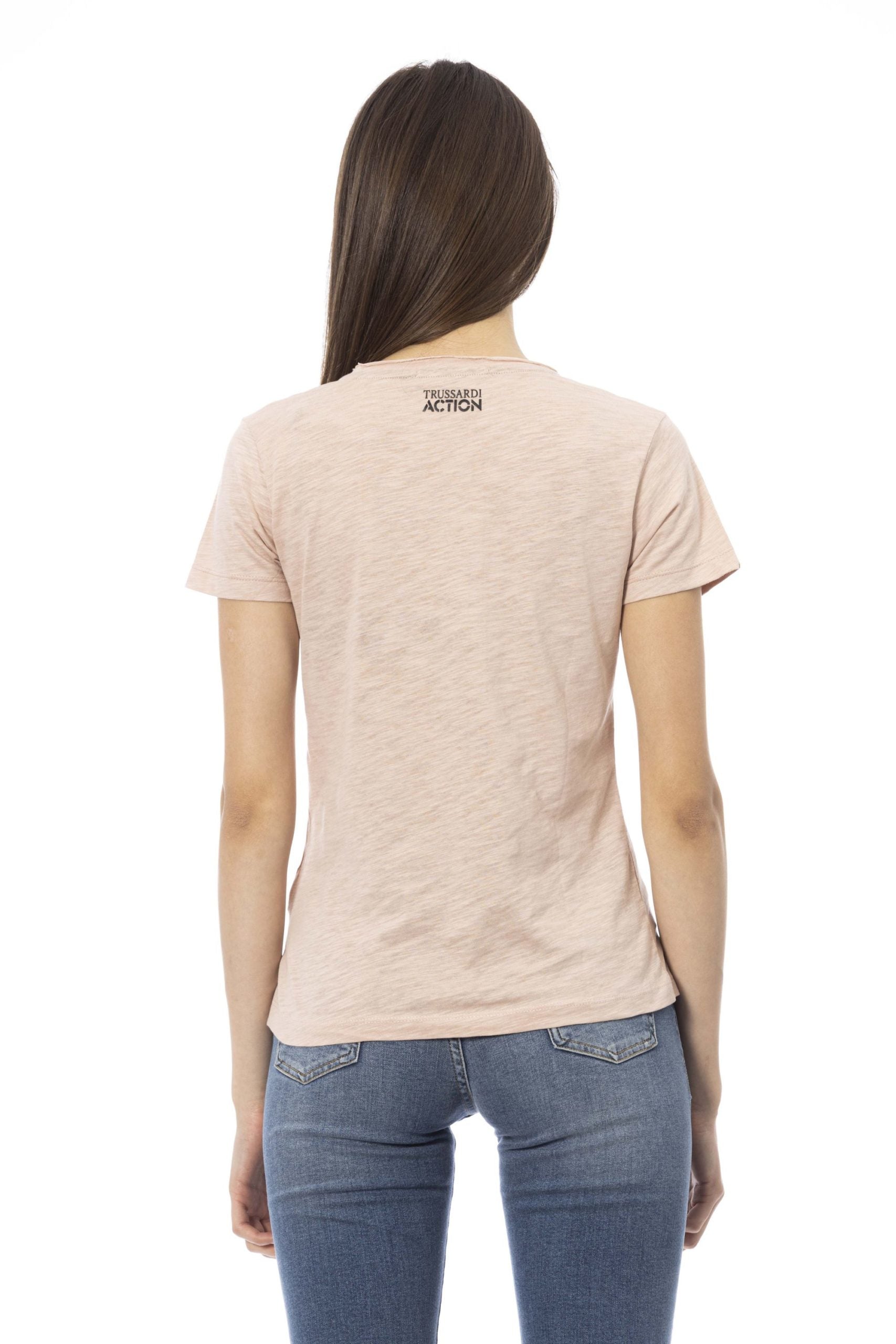 Trussardi Action Pink Cotton Tops & T-Shirt