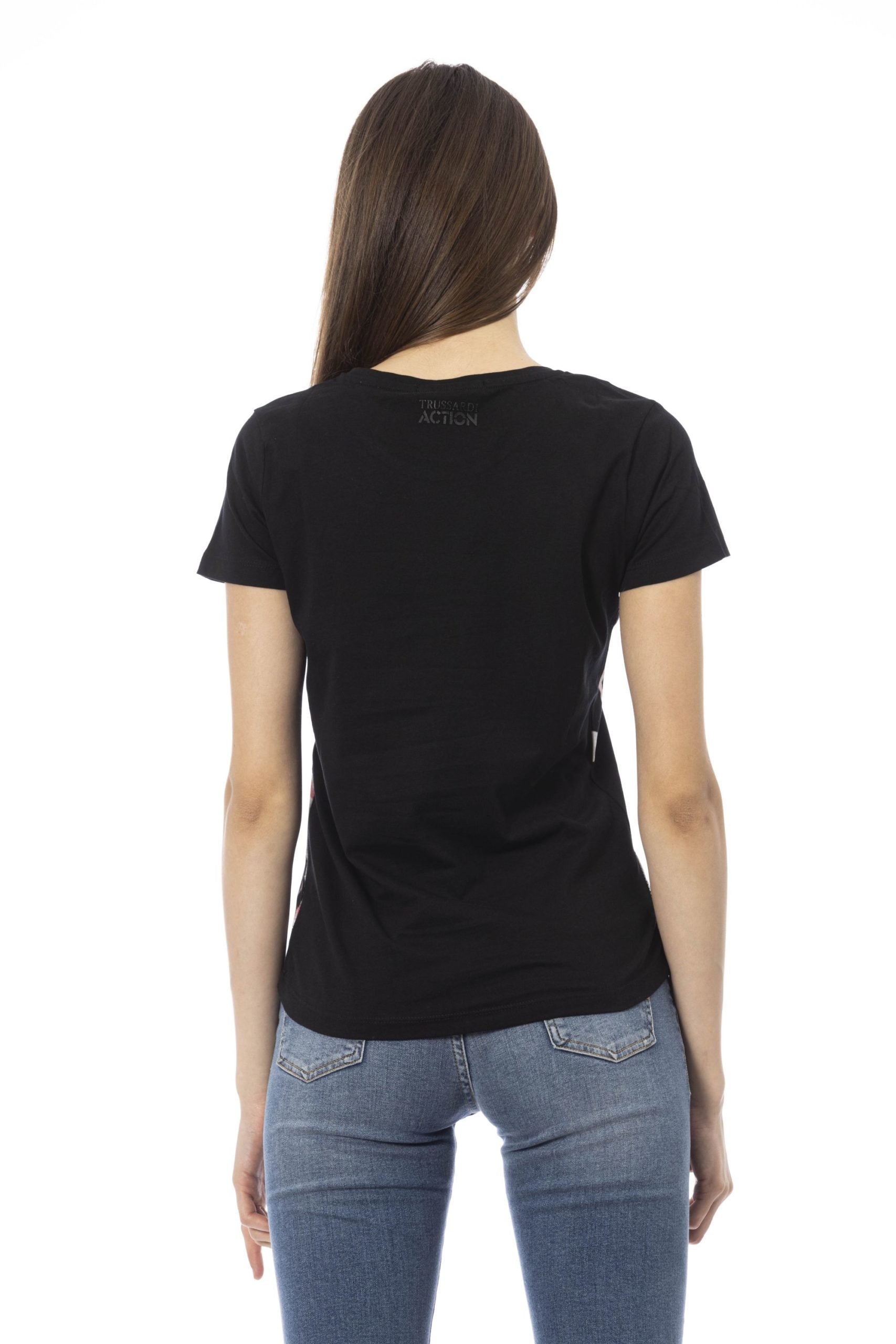 Trussardi Action Black Cotton Tops & T-Shirt