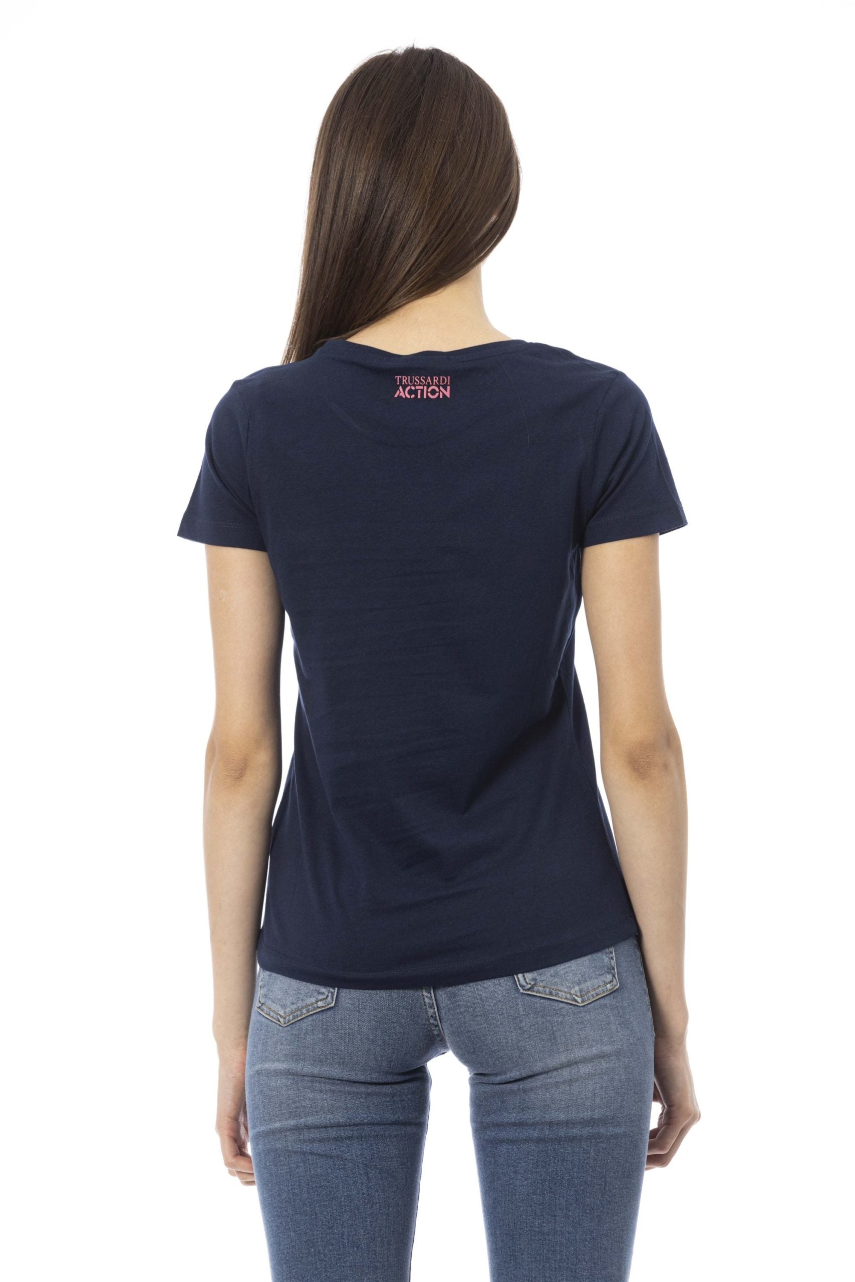 Trussardi Action Blue Cotton Tops & T-Shirt