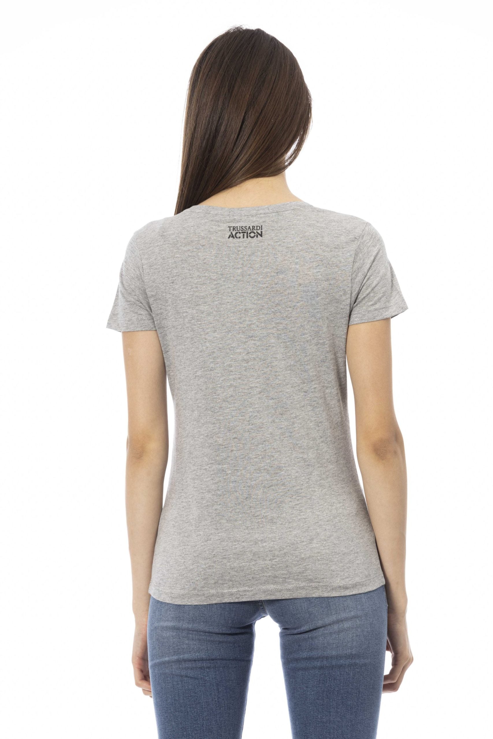 Trussardi Action Gray Cotton Tops & T-Shirt