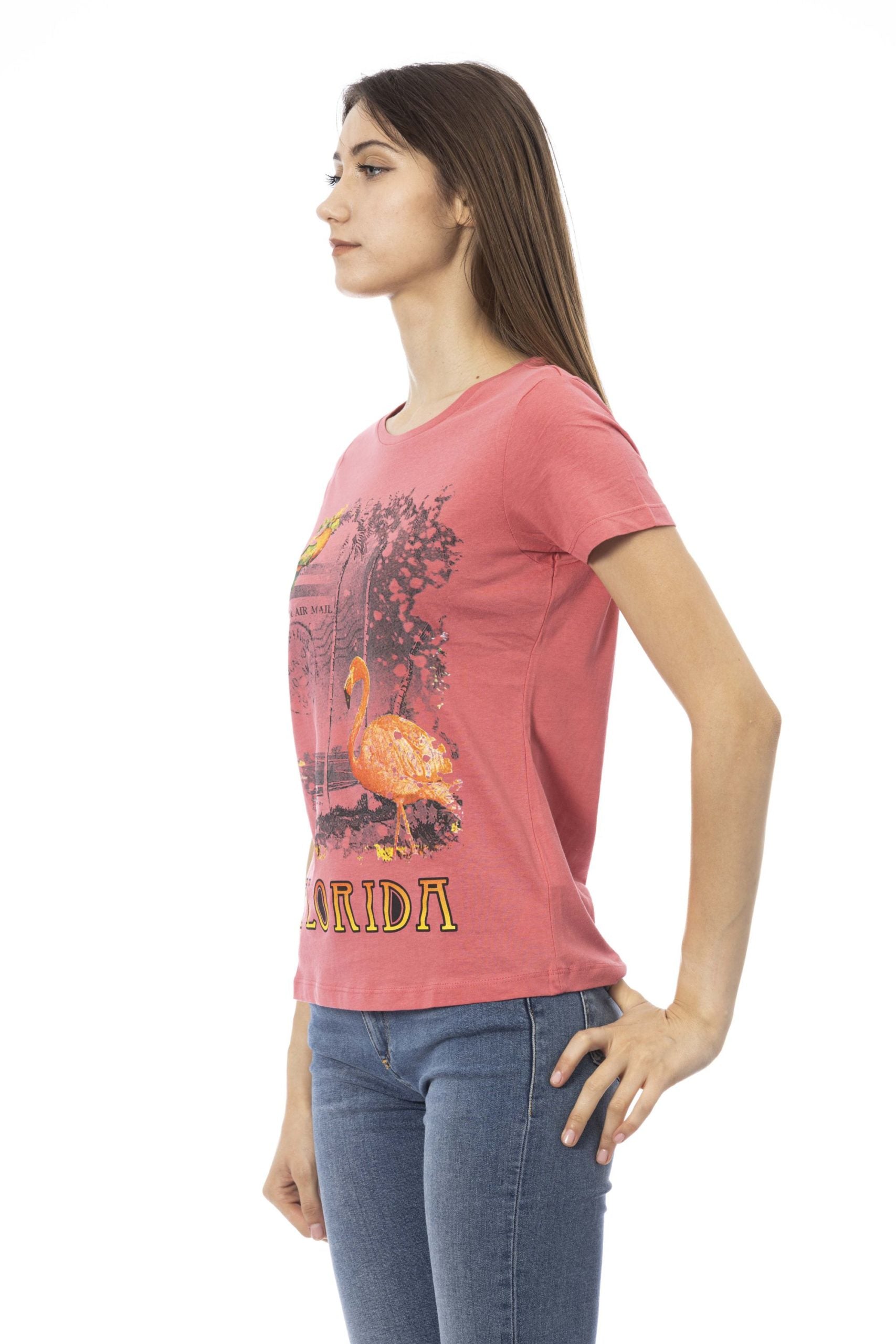 Trussardi Action Pink Cotton Tops & T-Shirt