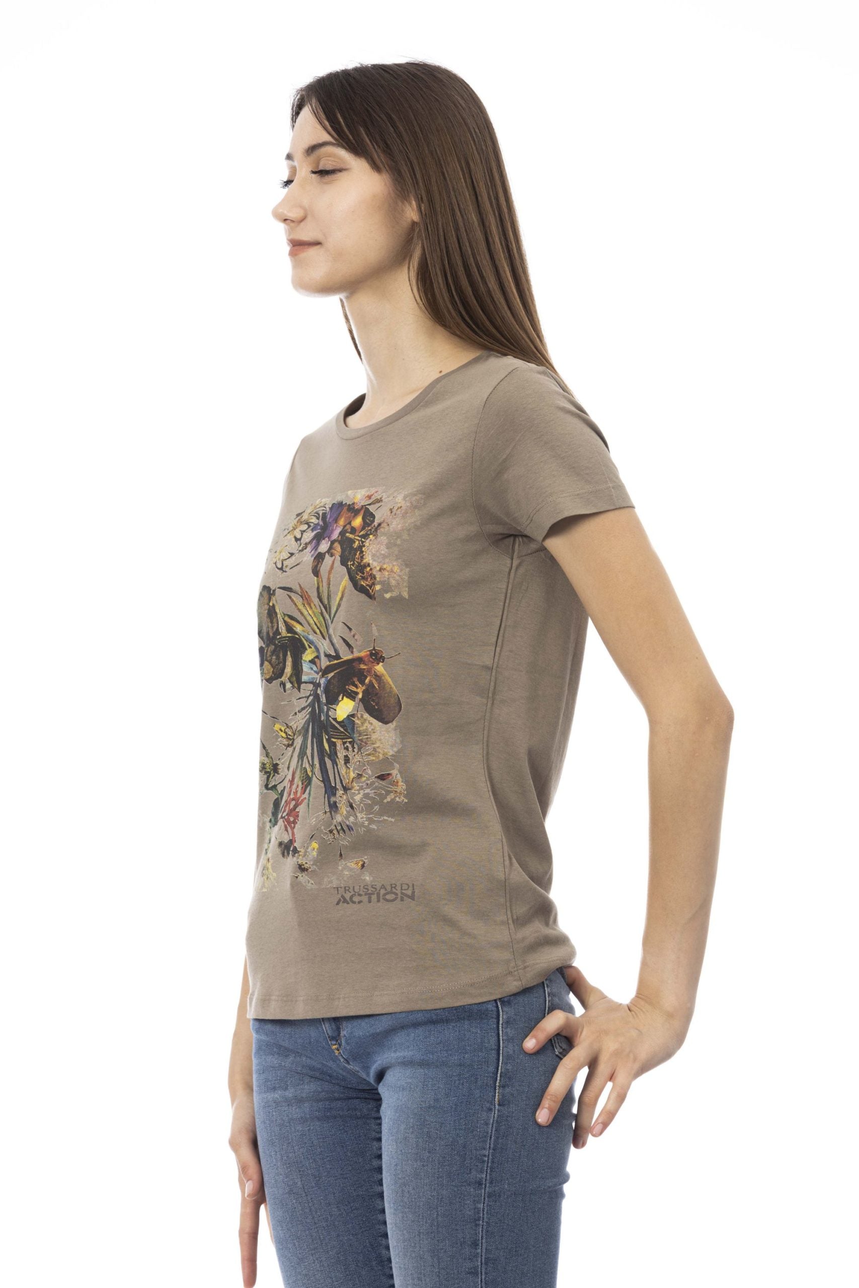 Trussardi Action Brown Cotton Tops & T-Shirt