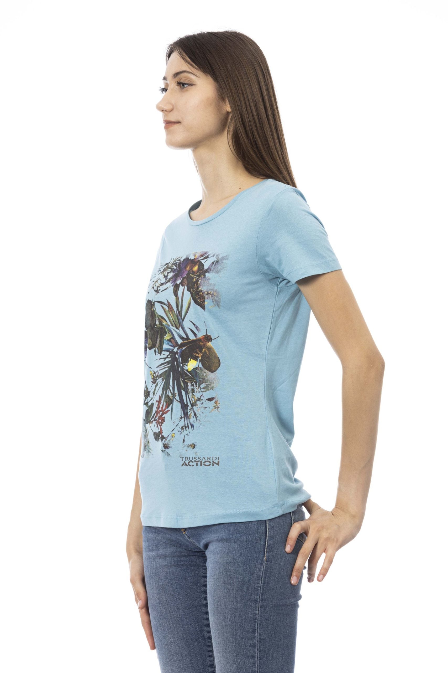 Trussardi Action Light-blue Cotton Tops & T-Shirt