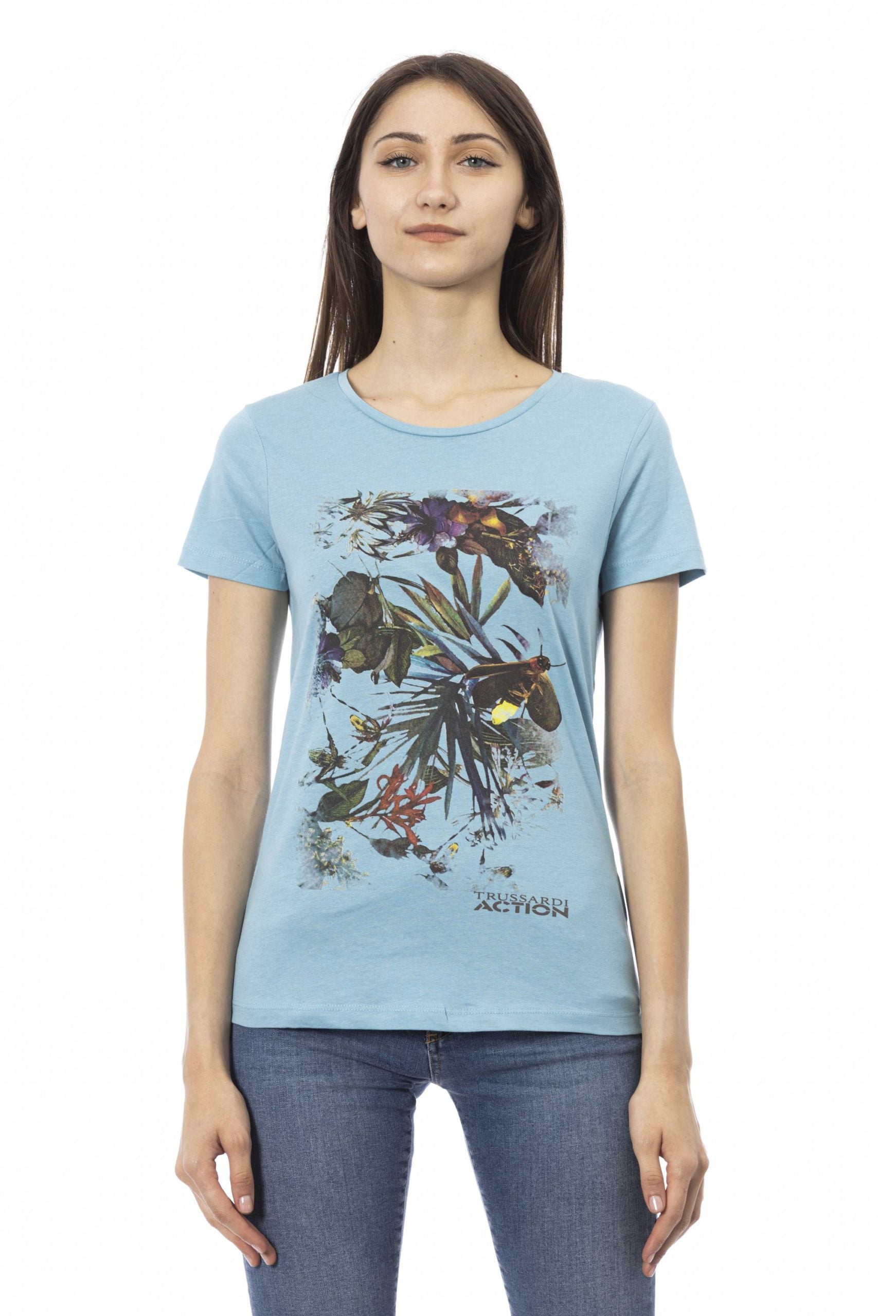 Trussardi Action Light-blue Cotton Tops & T-Shirt