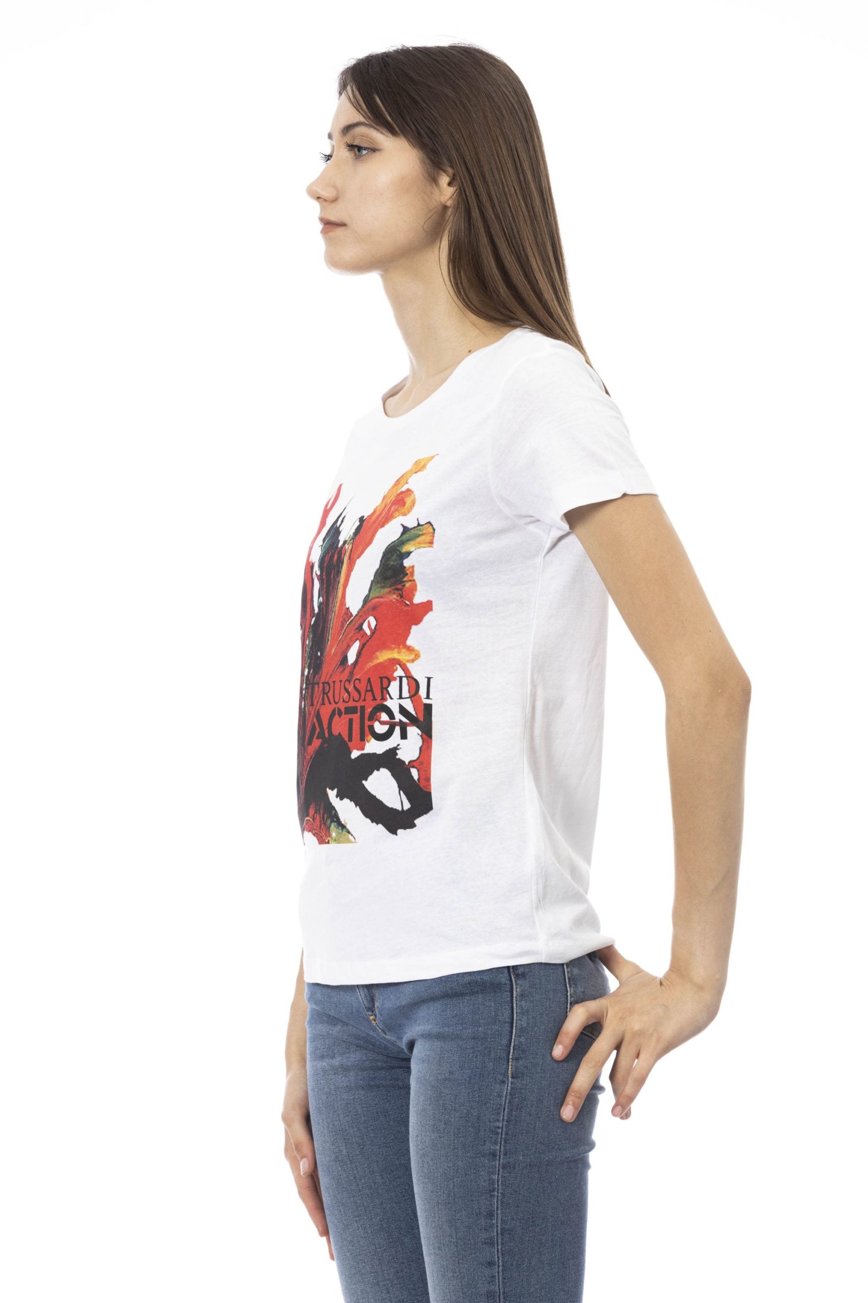 Trussardi Action White Cotton Tops & T-Shirt