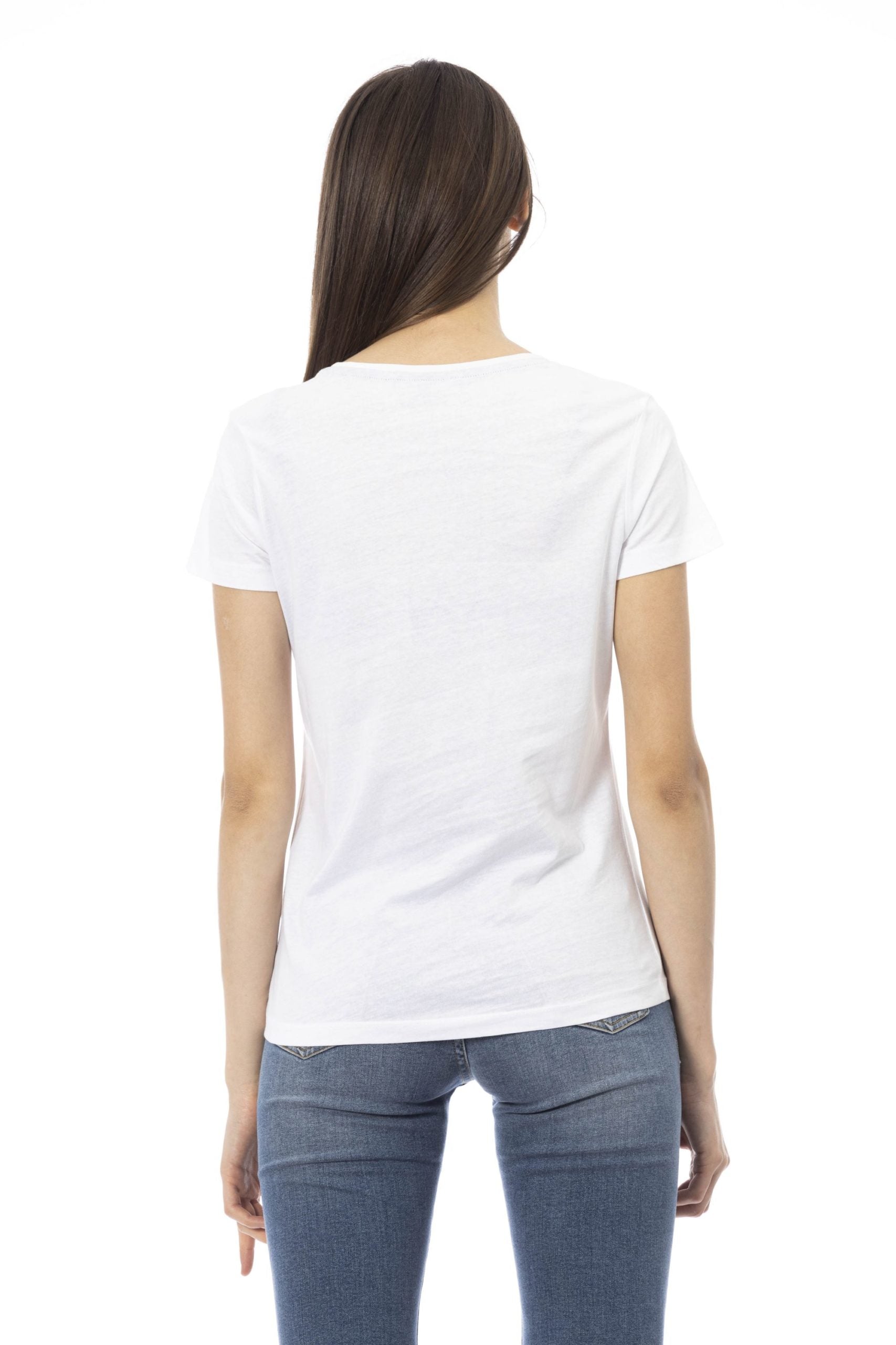 Trussardi Action White Cotton Tops & T-Shirt