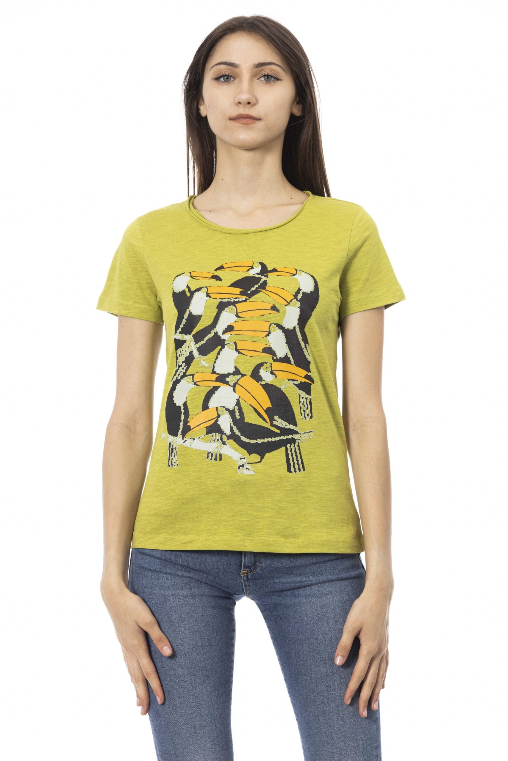 Trussardi Action Green Cotton Tops & T-Shirt