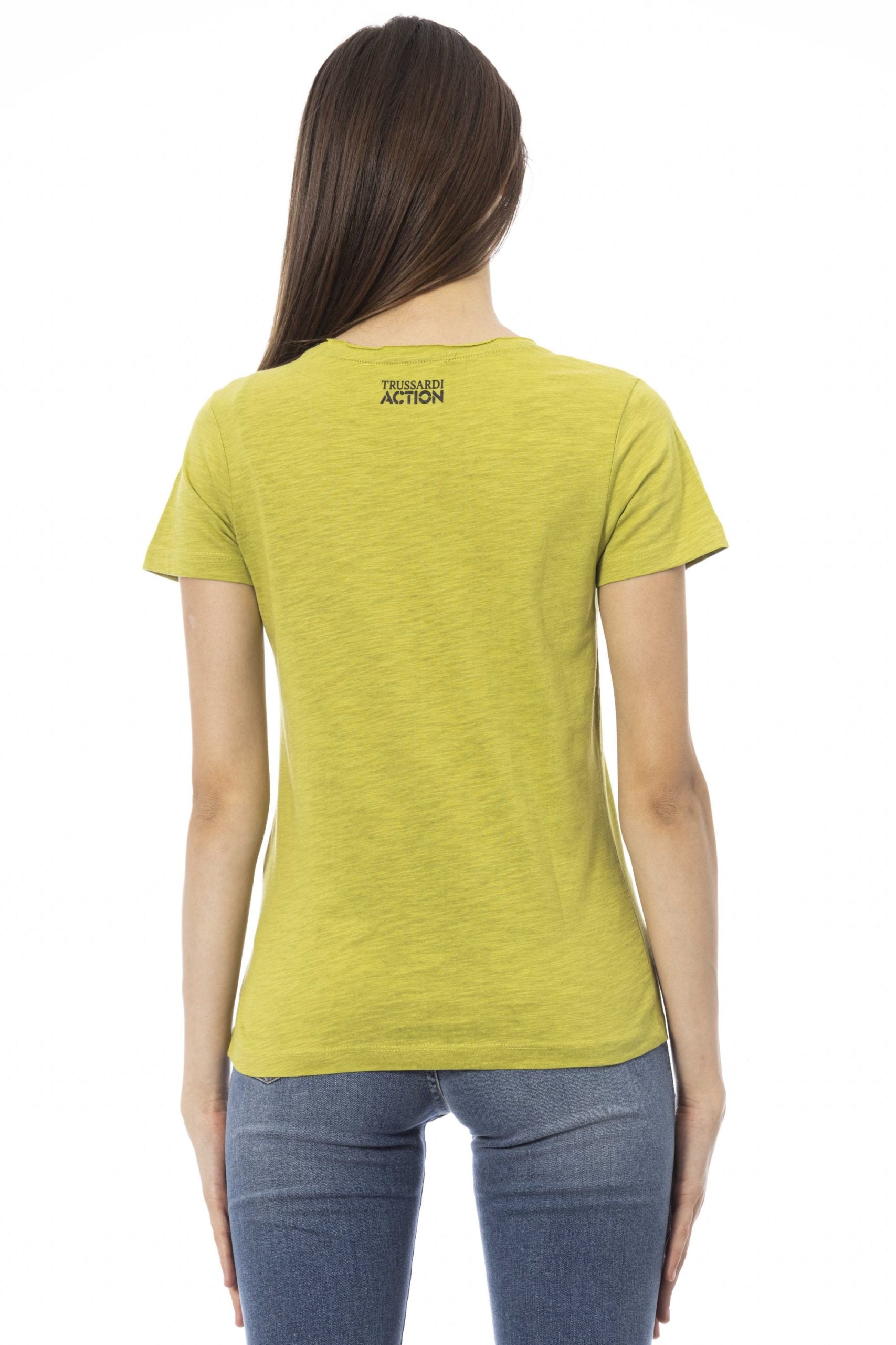 Trussardi Action Green Cotton Tops & T-Shirt