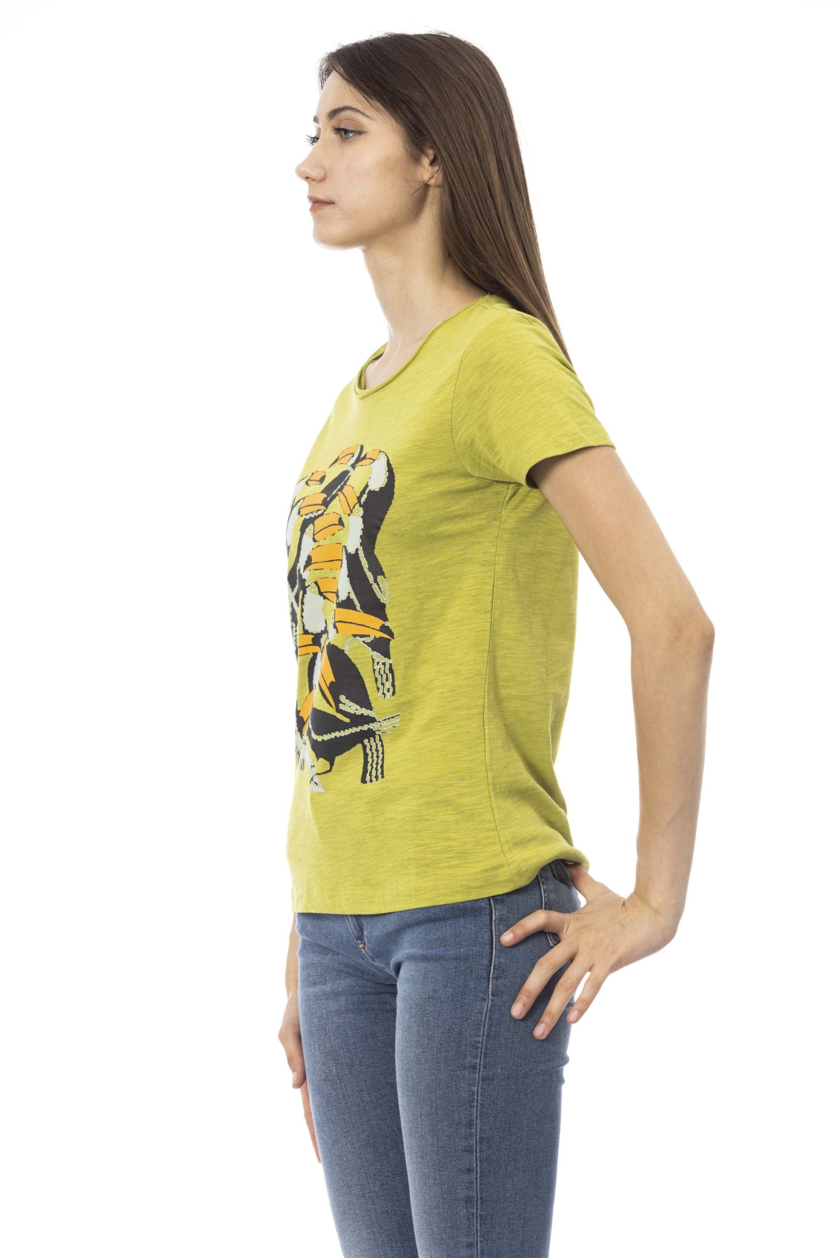 Trussardi Action Green Cotton Tops & T-Shirt