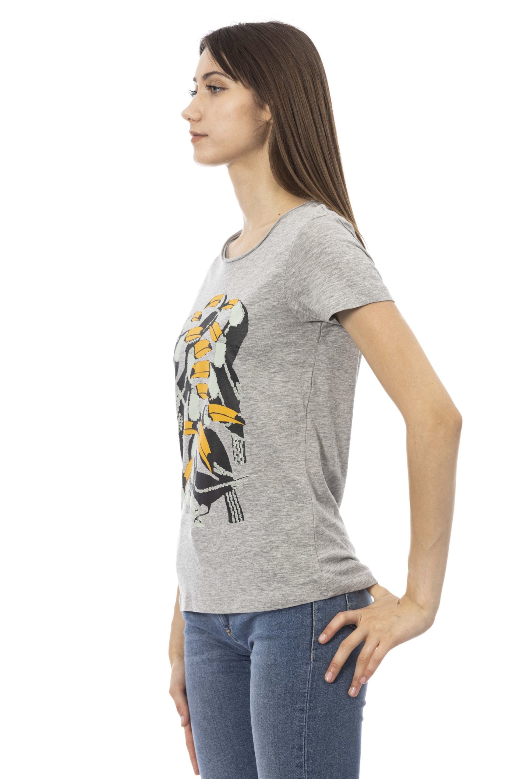 Trussardi Action Gray Cotton Tops & T-Shirt