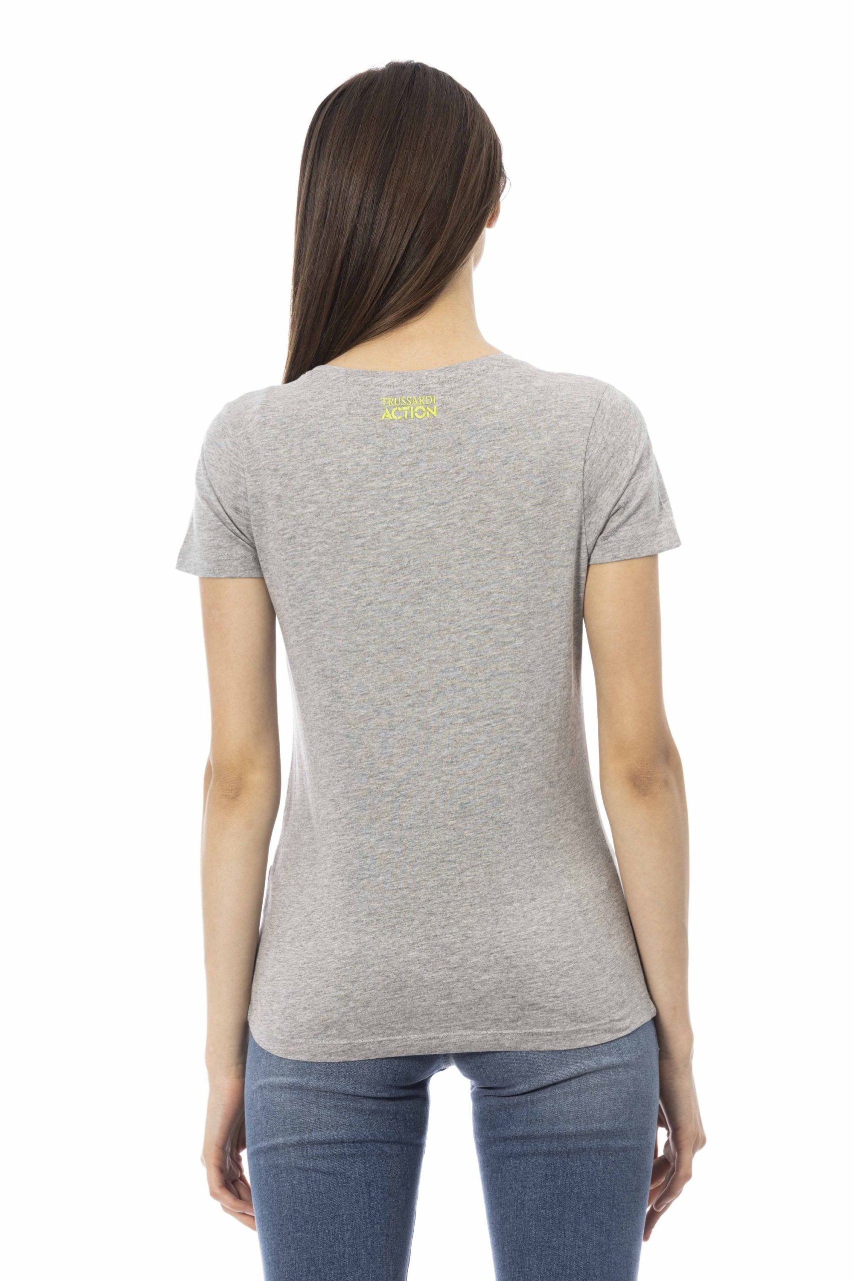 Trussardi Action Gray Cotton Tops & T-Shirt