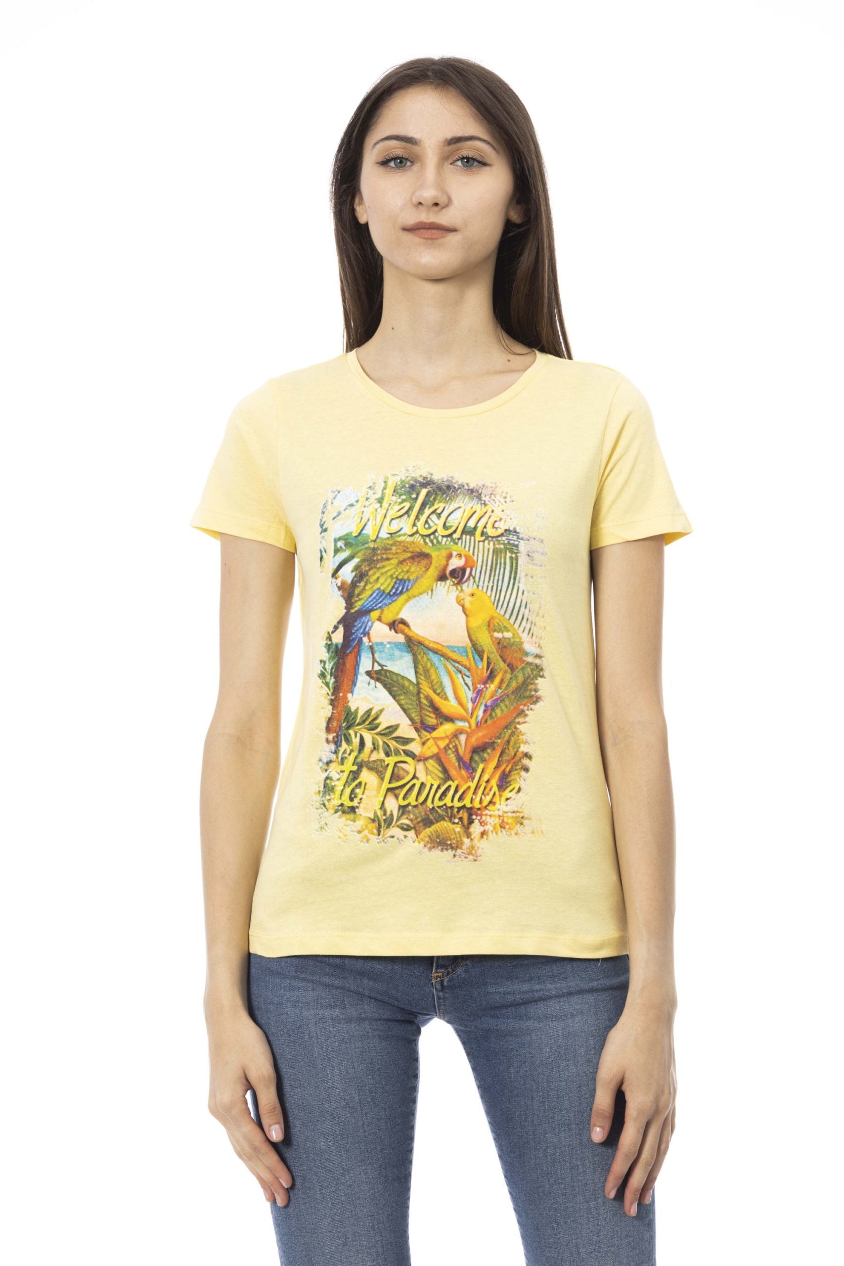 Trussardi Action Yellow Cotton Tops & T-Shirt