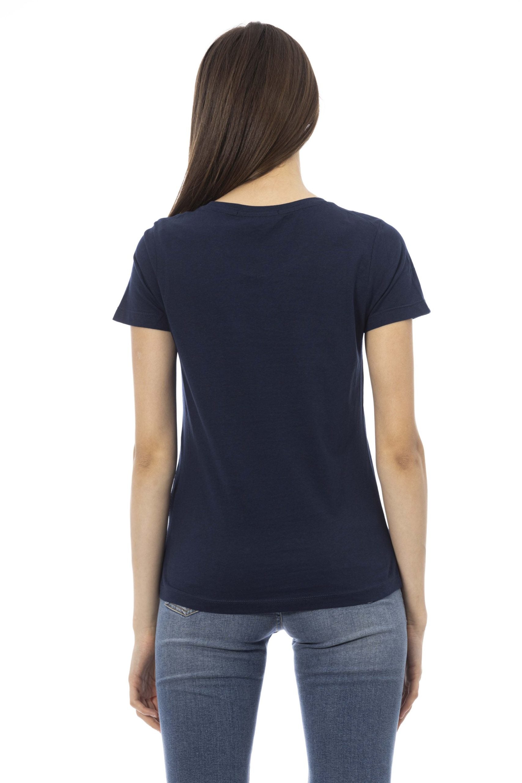 Trussardi Action Blue Cotton Tops & T-Shirt