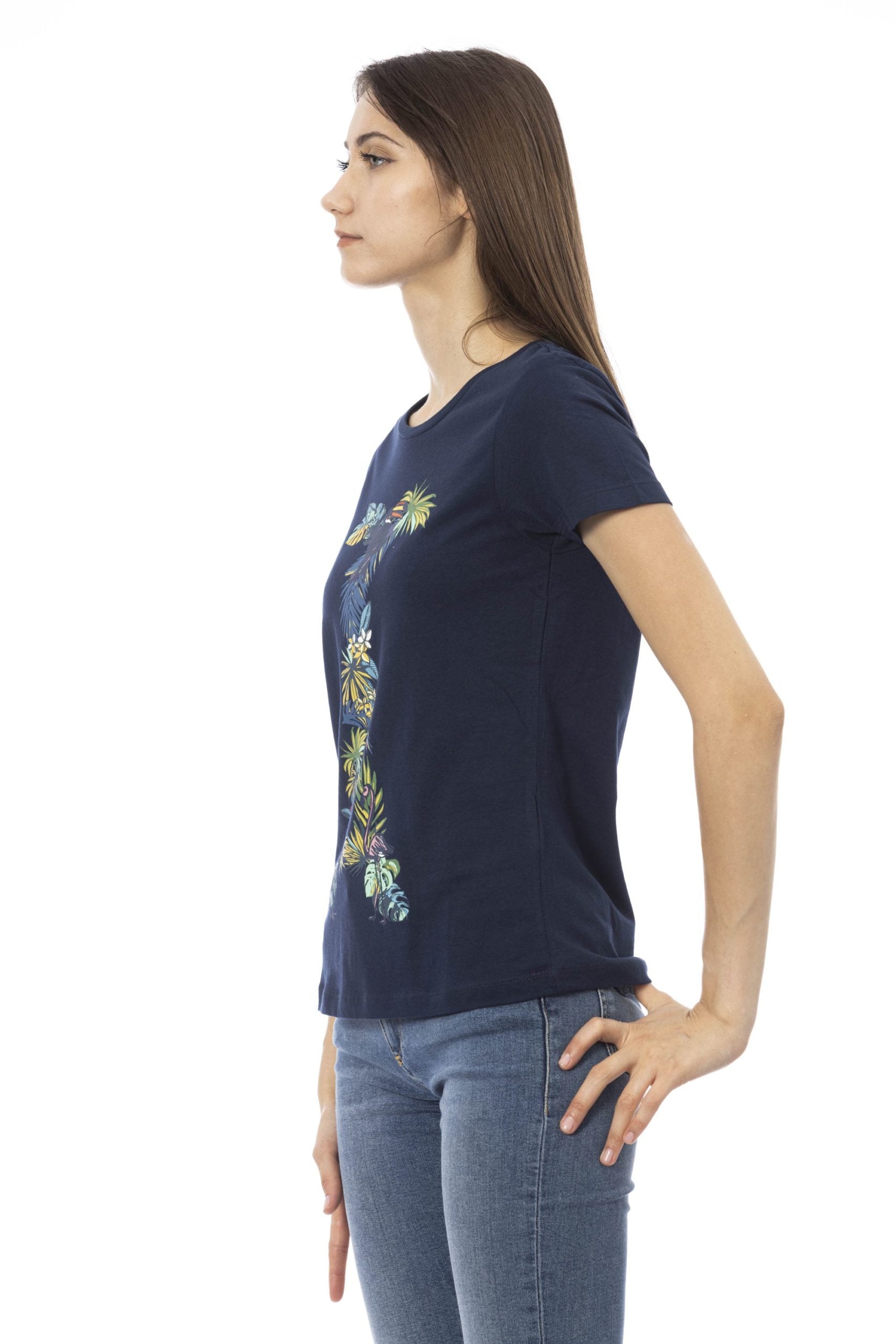 Trussardi Action Blue Cotton Tops & T-Shirt