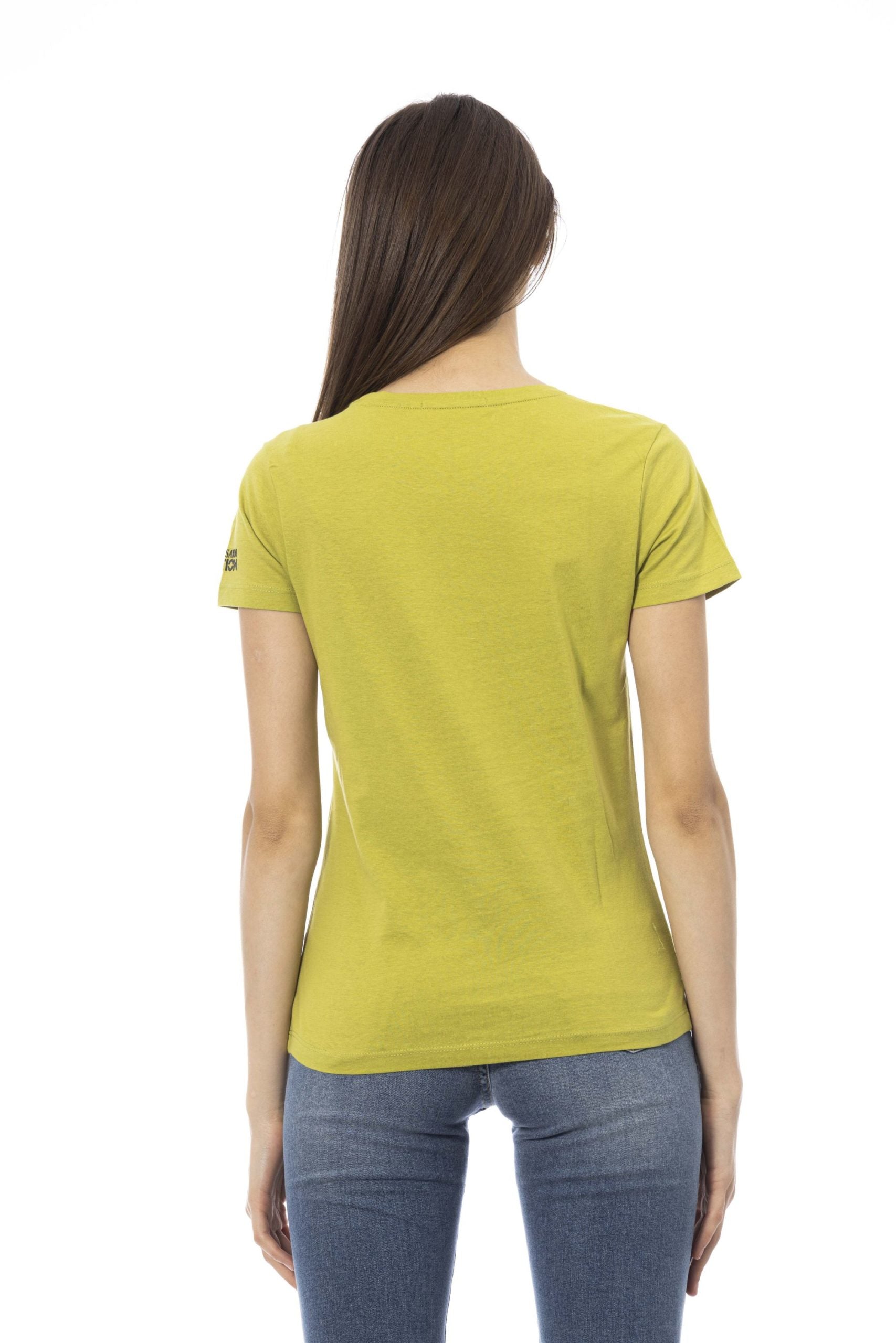 Trussardi Action Green Cotton Tops & T-Shirt