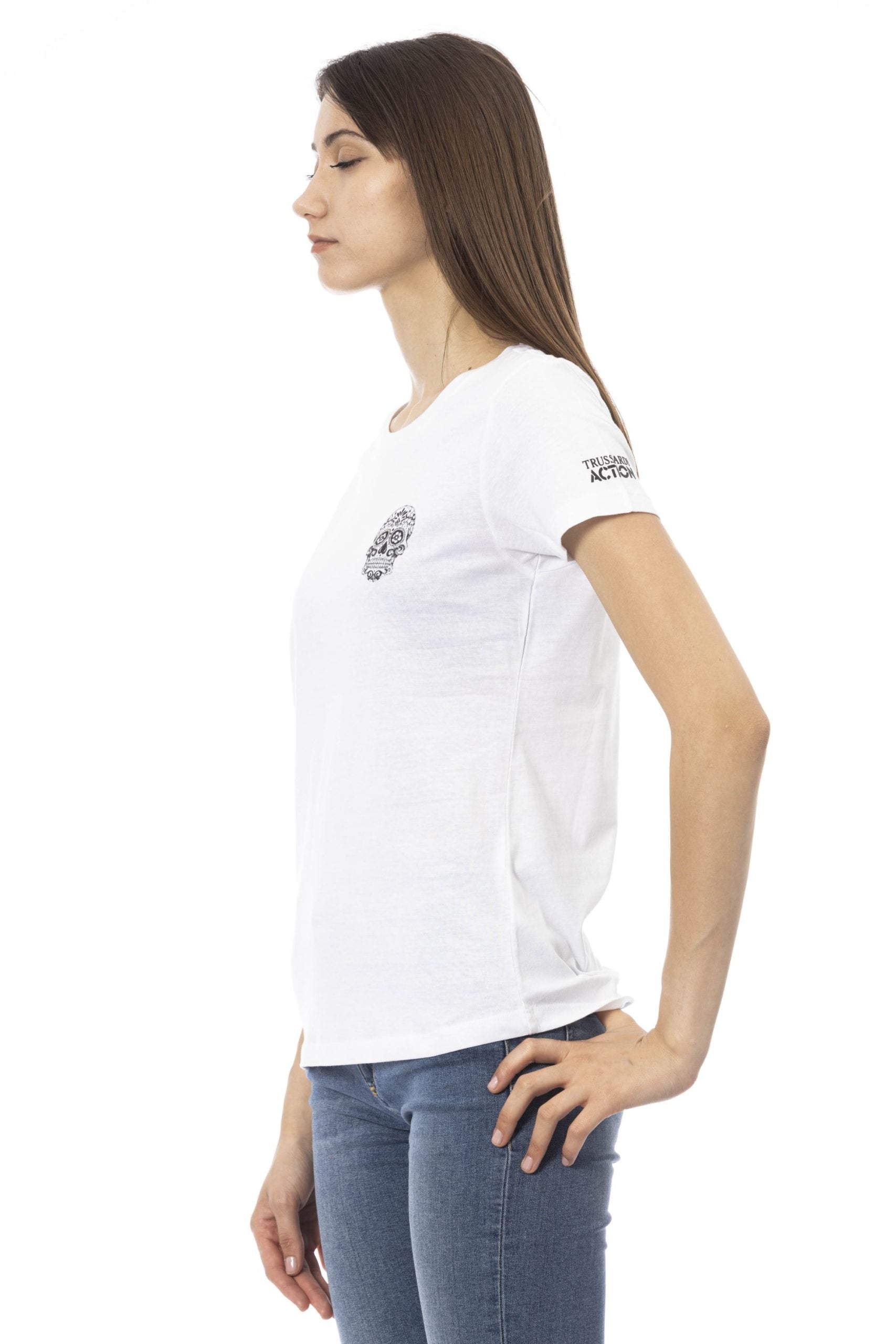 Trussardi Action White Cotton Tops & T-Shirt