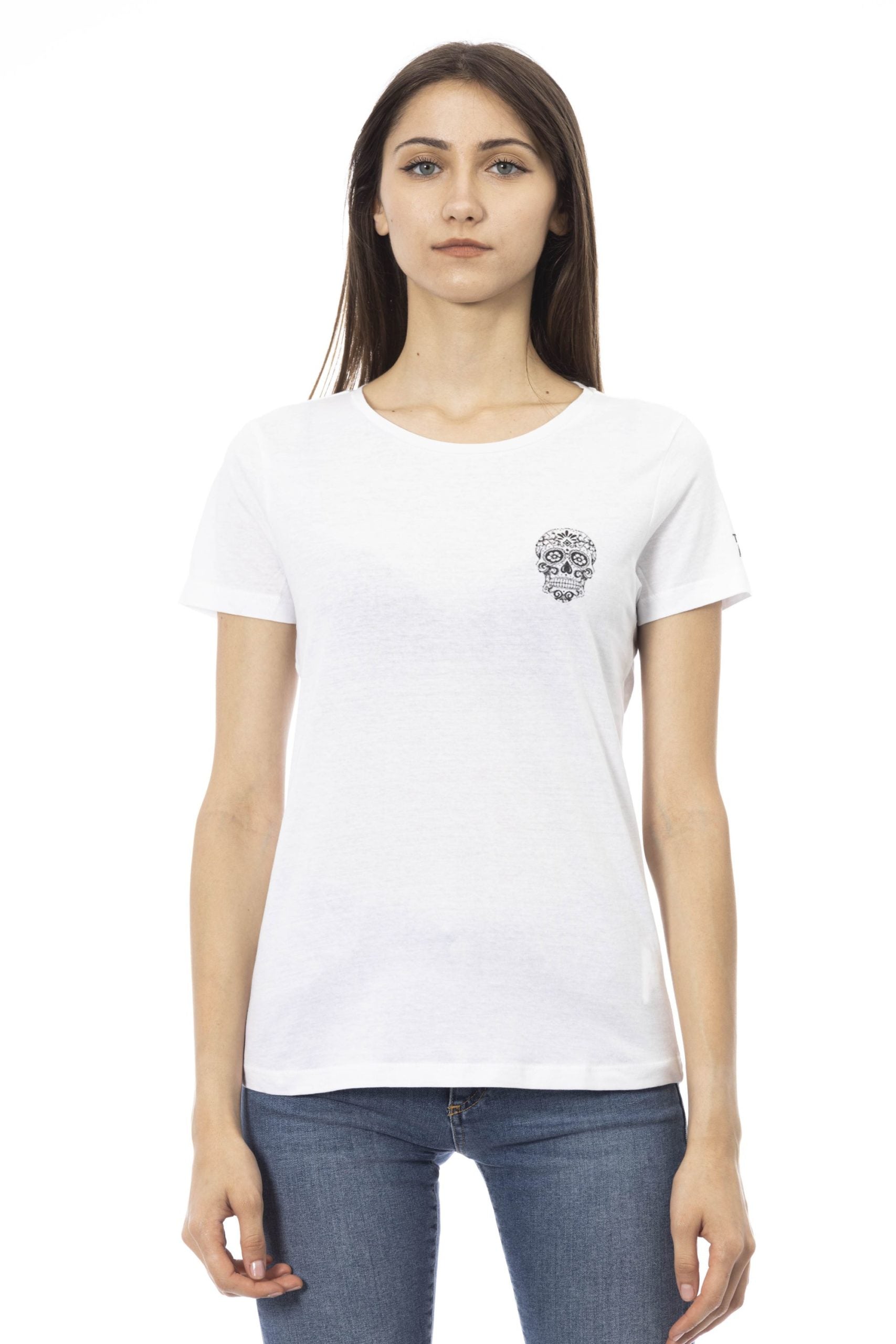 Trussardi Action White Cotton Tops & T-Shirt