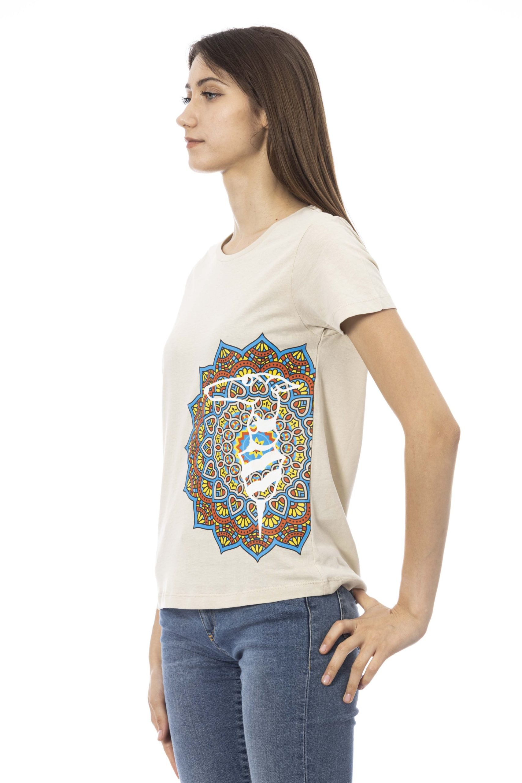 Trussardi Action Beige Cotton Tops & T-Shirt