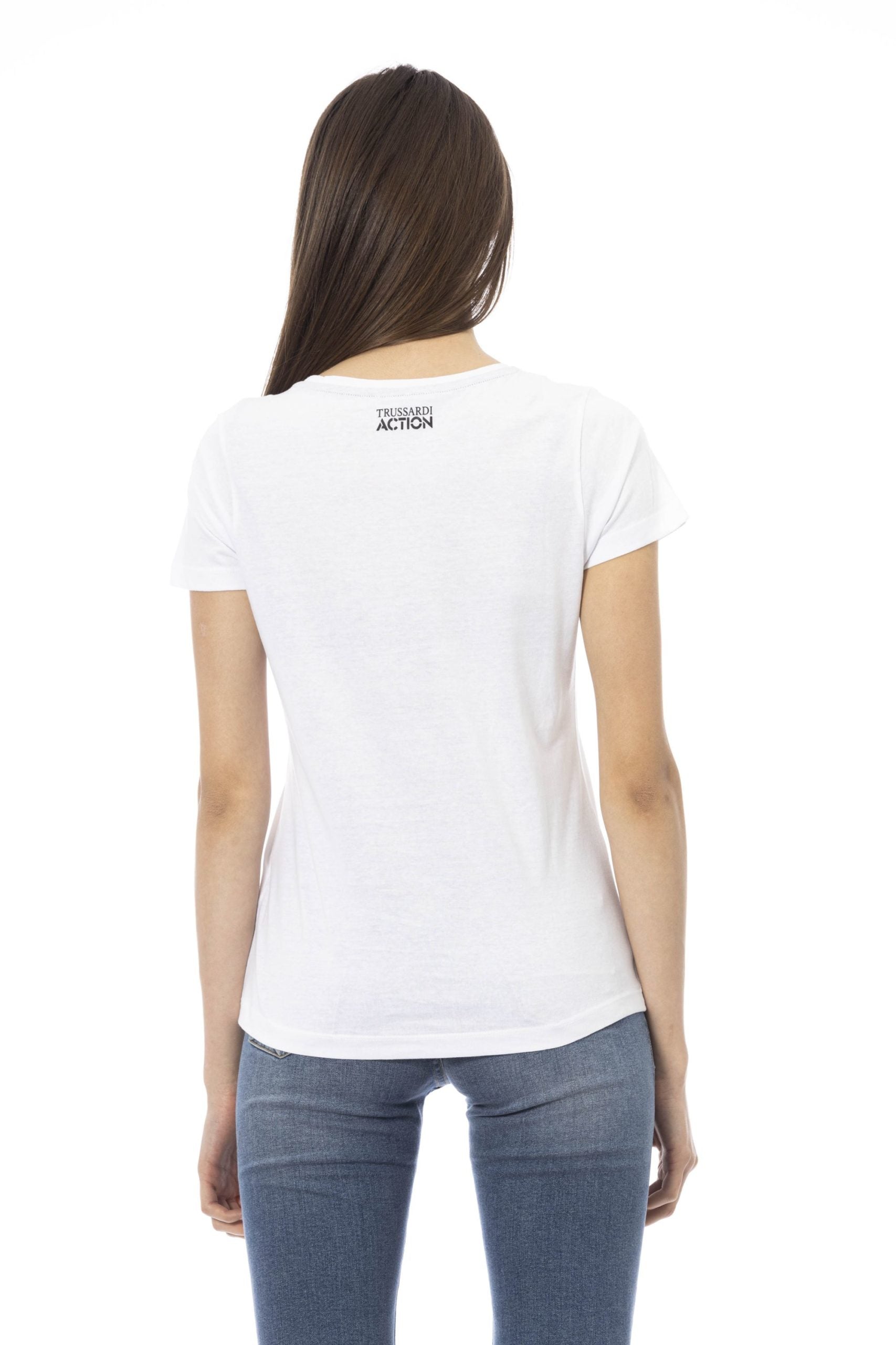 Trussardi Action White Cotton Tops & T-Shirt