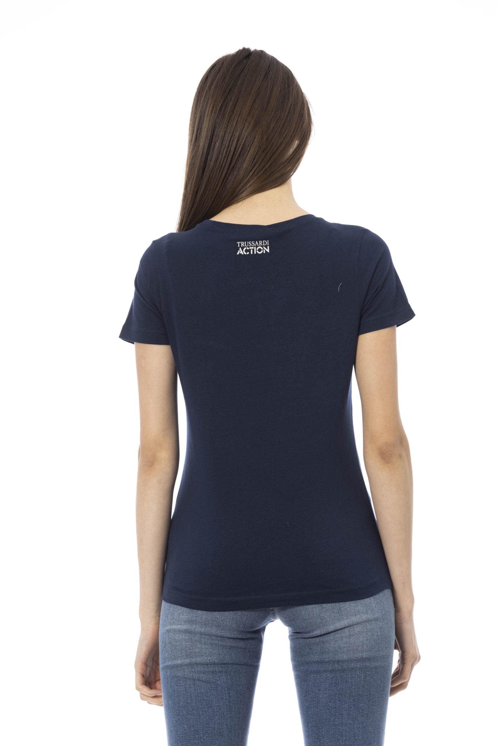 Trussardi Action Blue Cotton Tops & T-Shirt