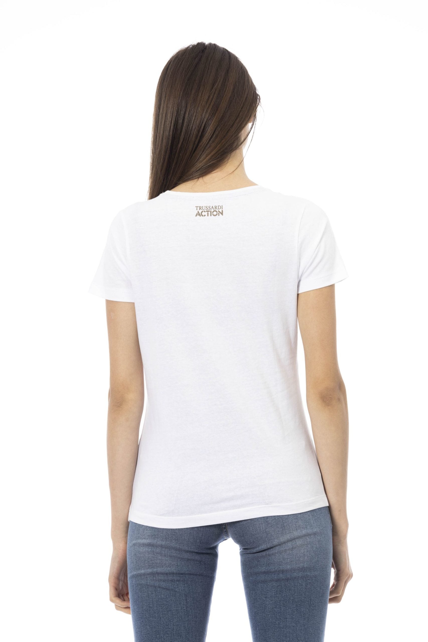 Trussardi Action White Cotton Tops & T-Shirt