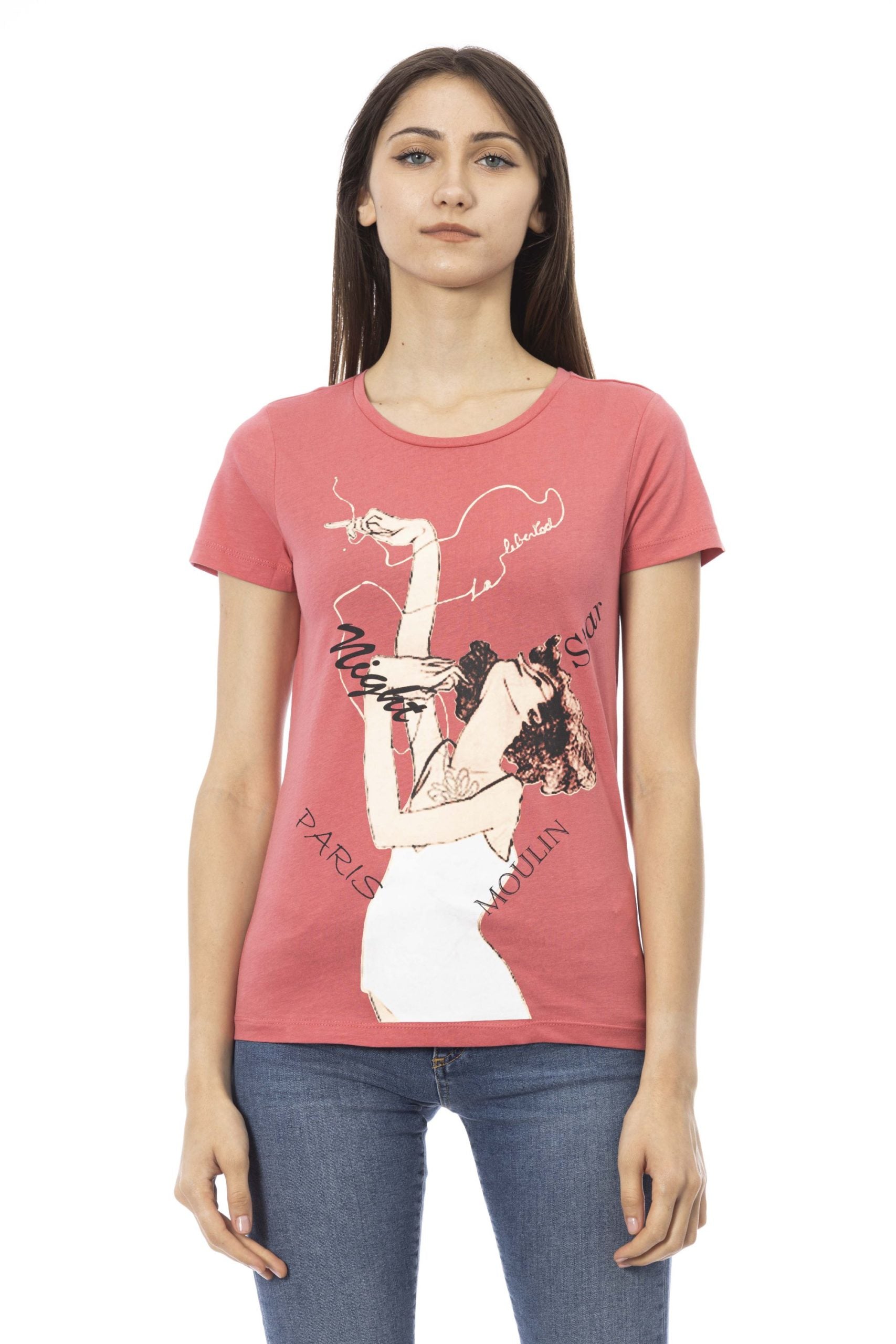 Trussardi Action Pink Cotton Tops & T-Shirt