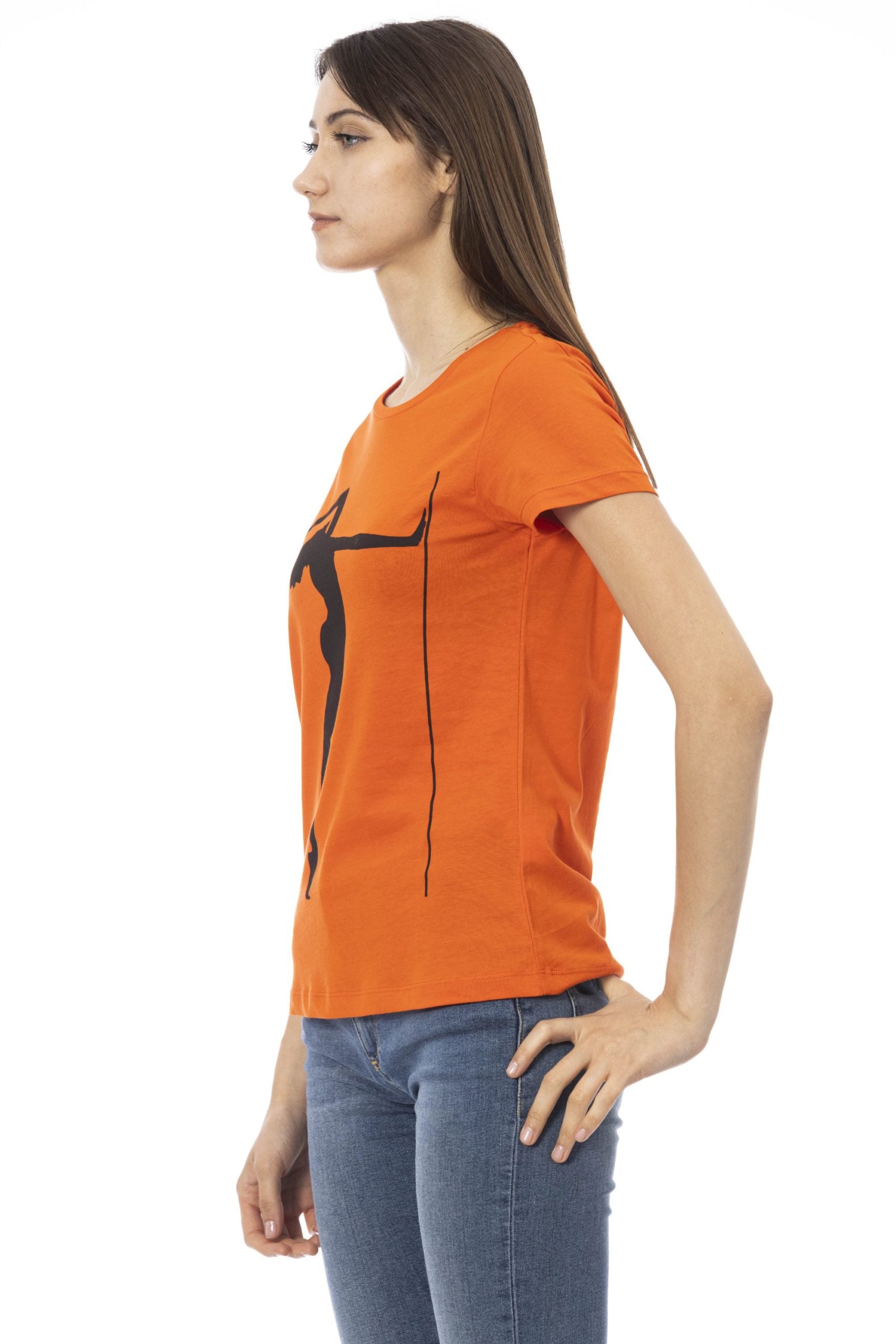 Trussardi Action Orange Cotton Tops & T-Shirt