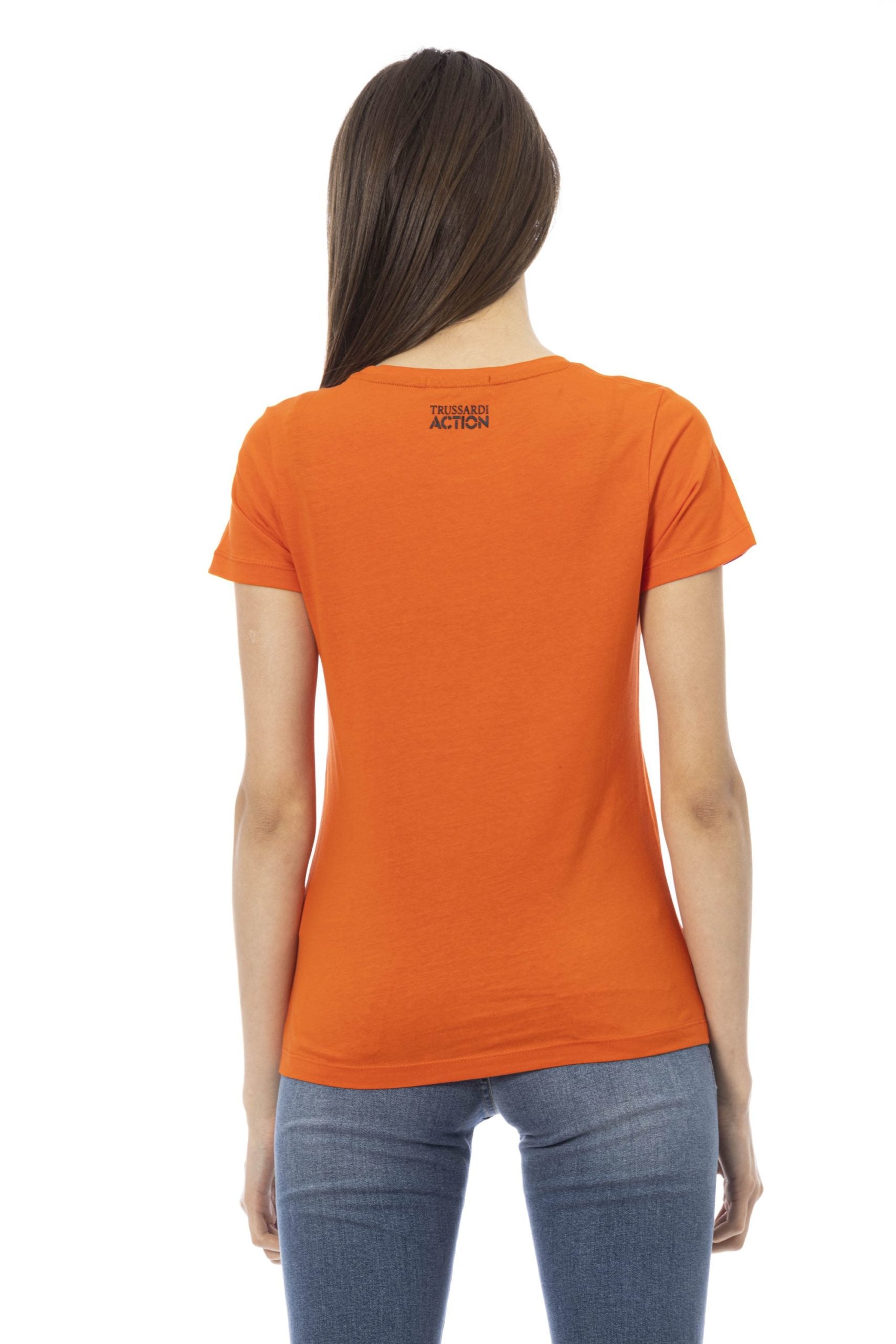 Trussardi Action Orange Cotton Tops & T-Shirt