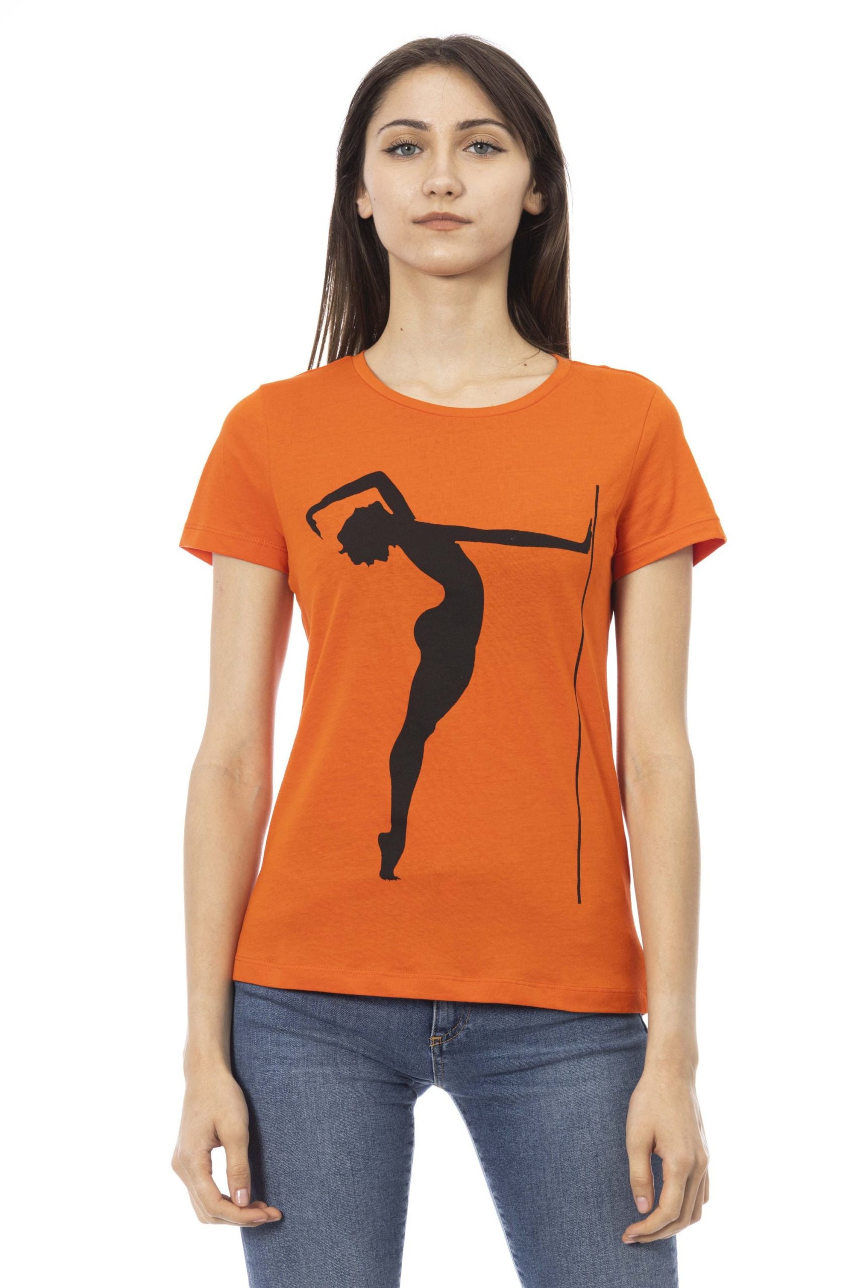 Trussardi Action Orange Cotton Tops & T-Shirt