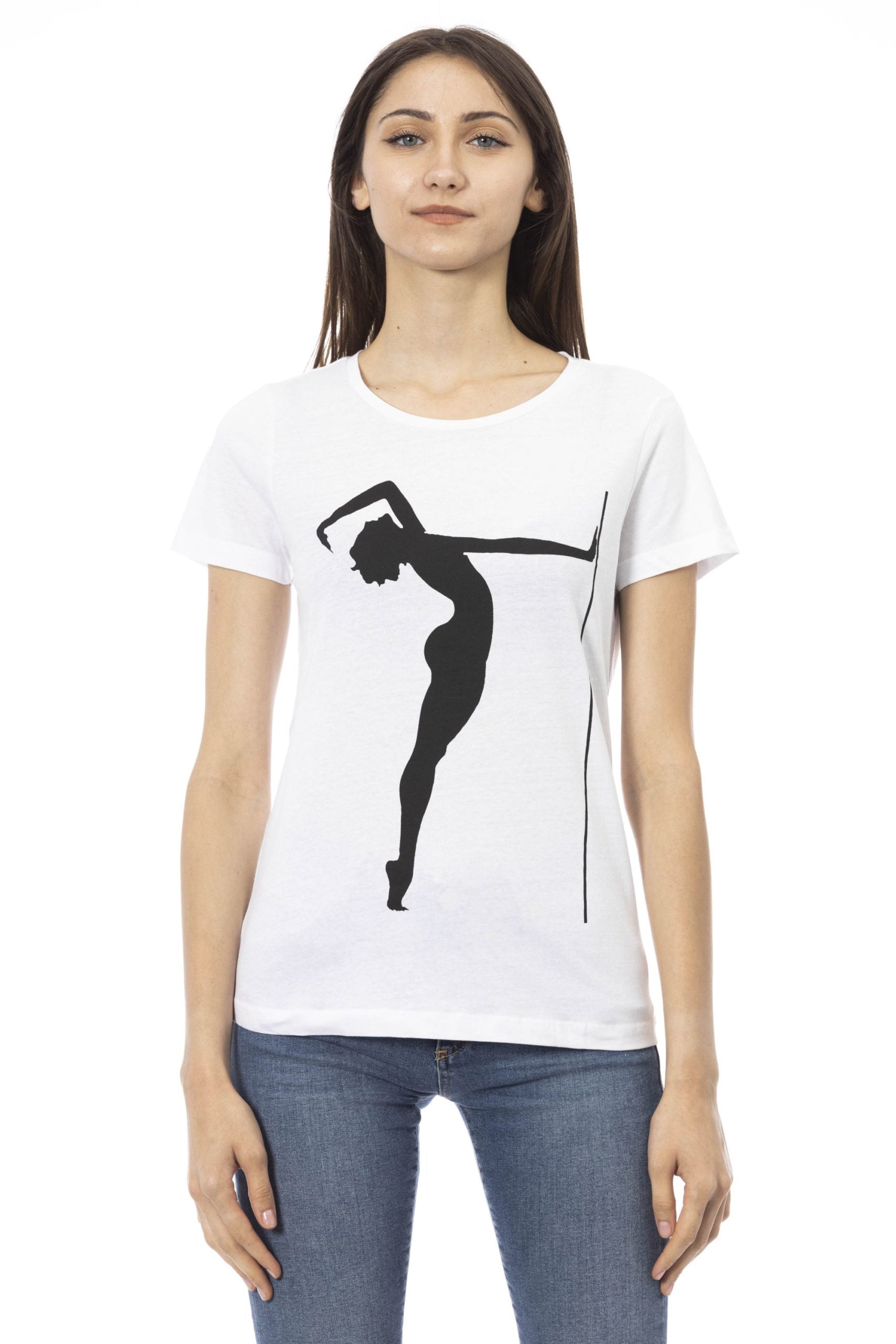 Trussardi Action White Cotton Tops & T-Shirt