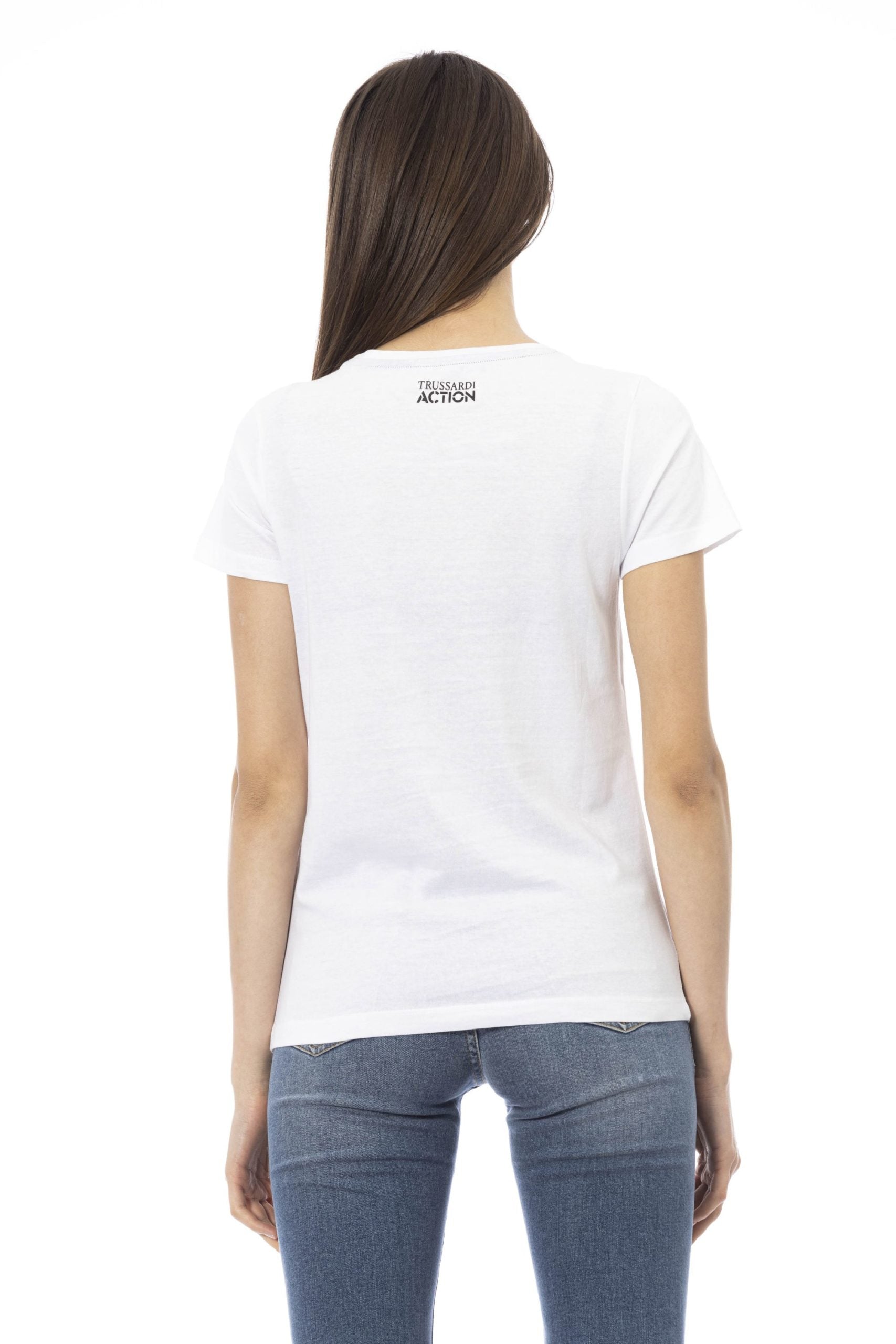 Trussardi Action White Cotton Tops & T-Shirt