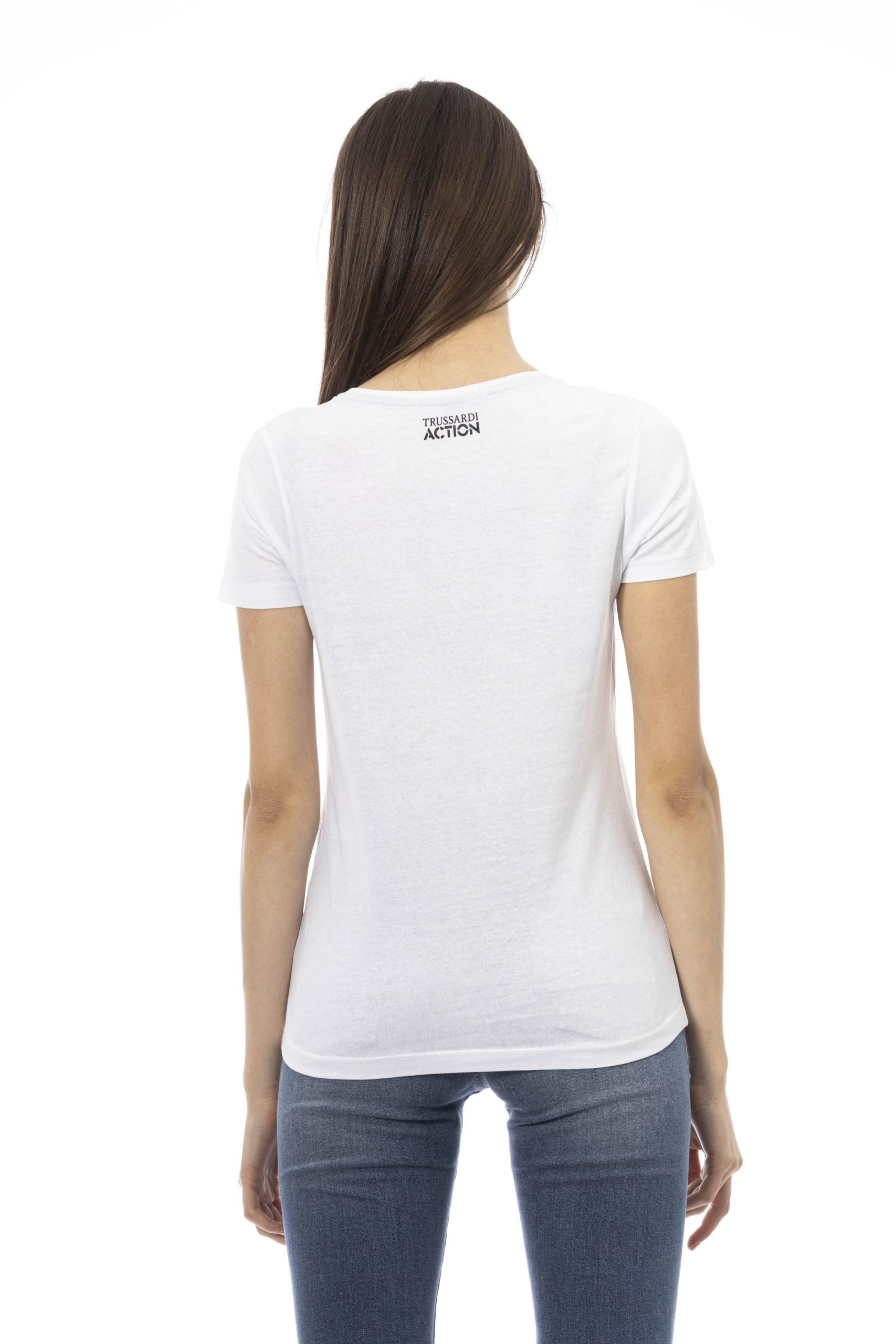 Trussardi Action White Cotton Tops & T-Shirt