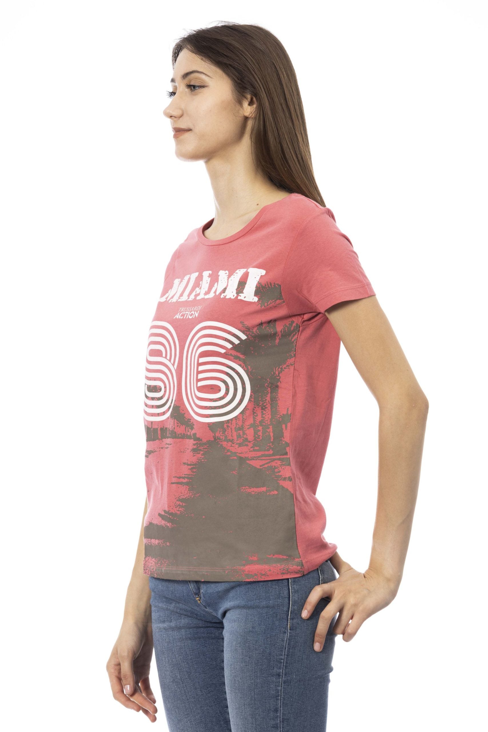 Trussardi Action Pink Cotton Tops & T-Shirt