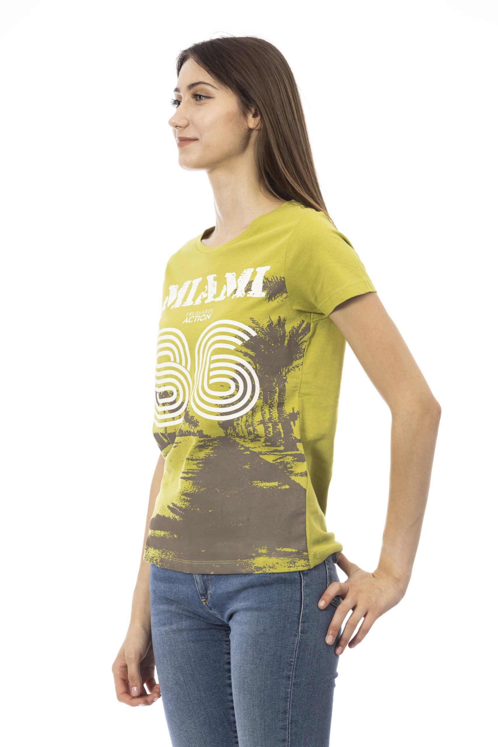 Trussardi Action Green Cotton Tops & T-Shirt