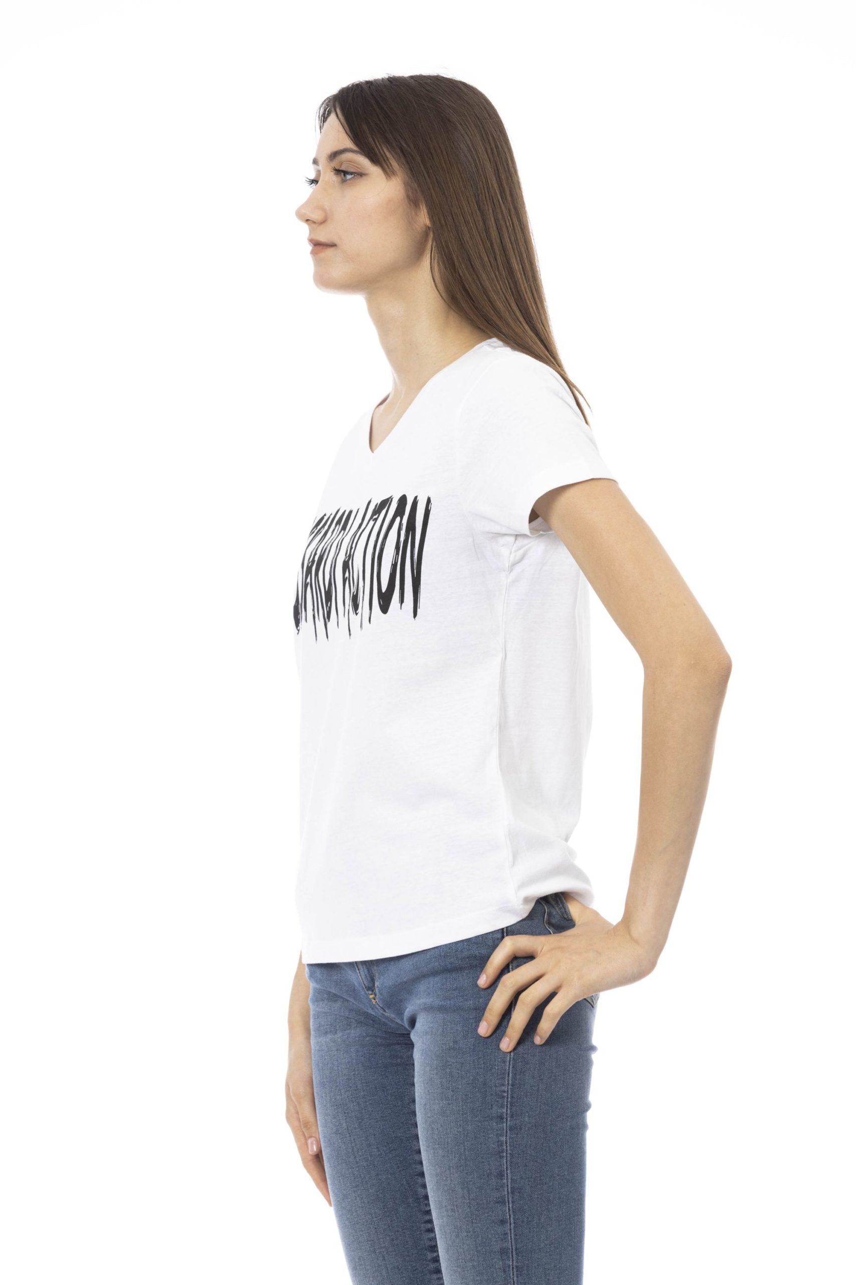 Trussardi Action White Cotton Tops & T-Shirt