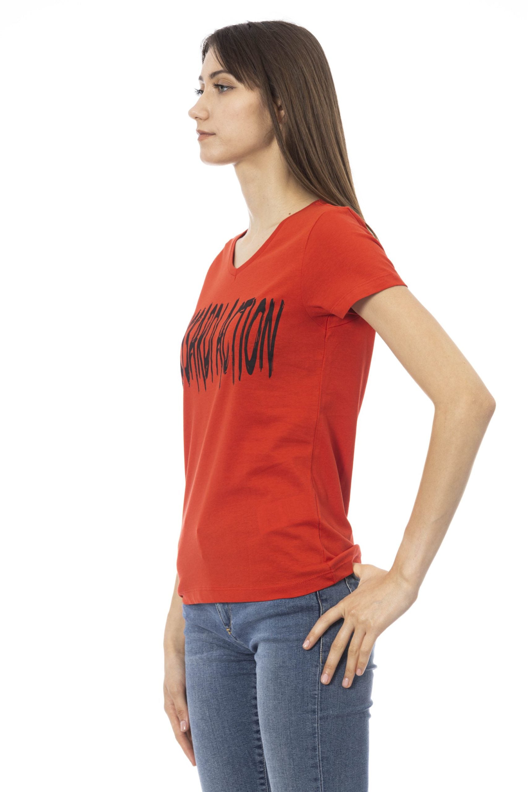 Trussardi Action Red Cotton Tops & T-Shirt