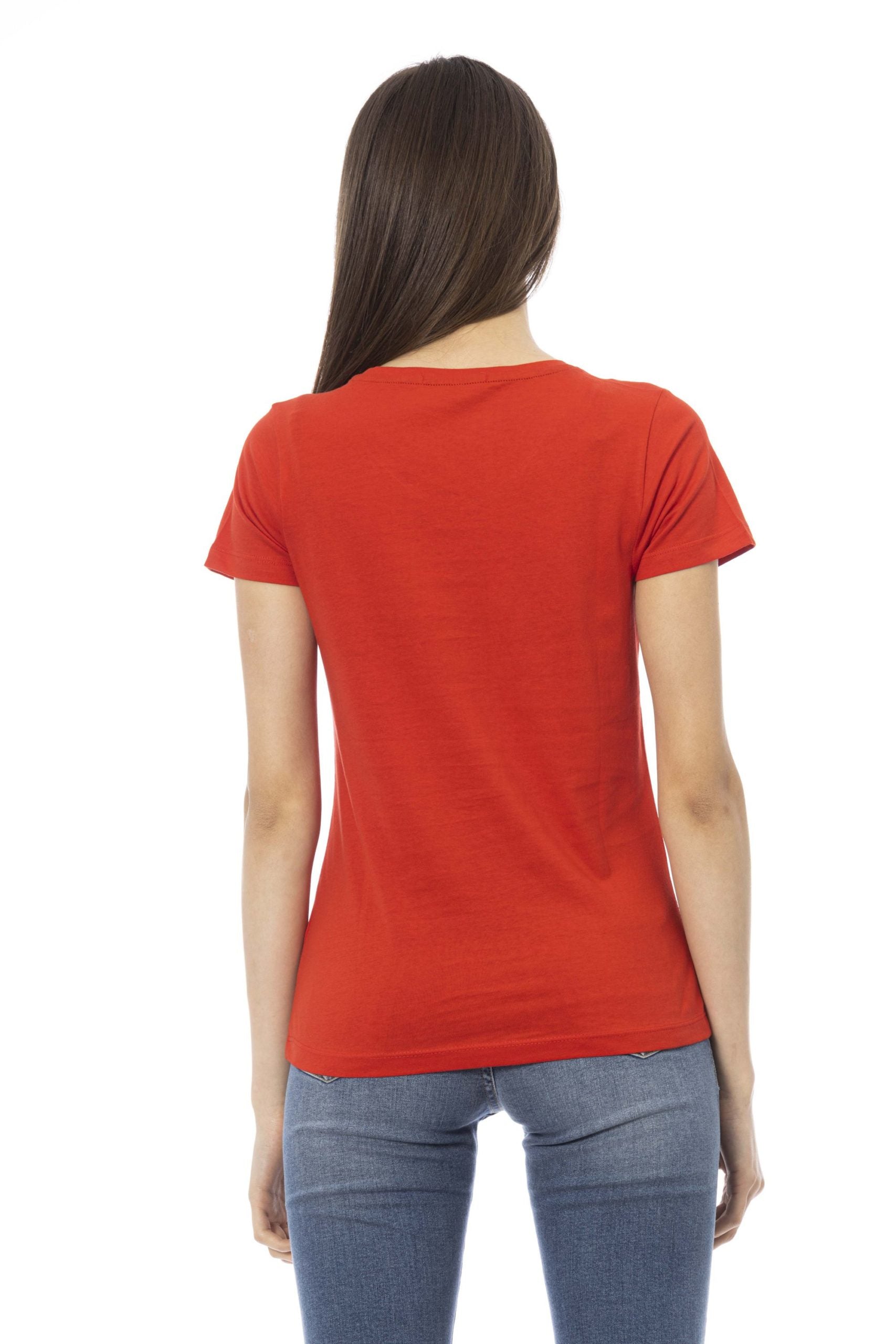 Trussardi Action Red Cotton Tops & T-Shirt