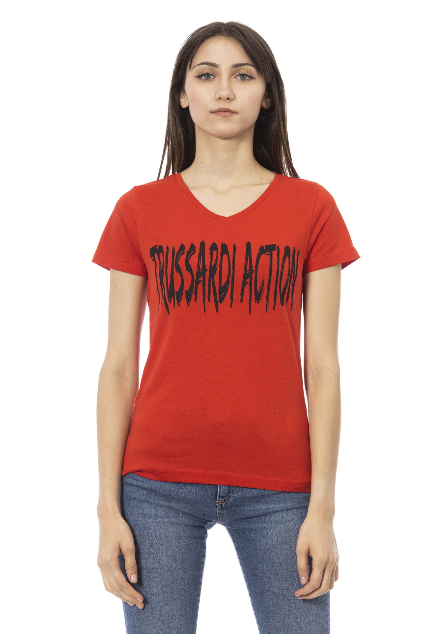 Trussardi Action Red Cotton Tops & T-Shirt