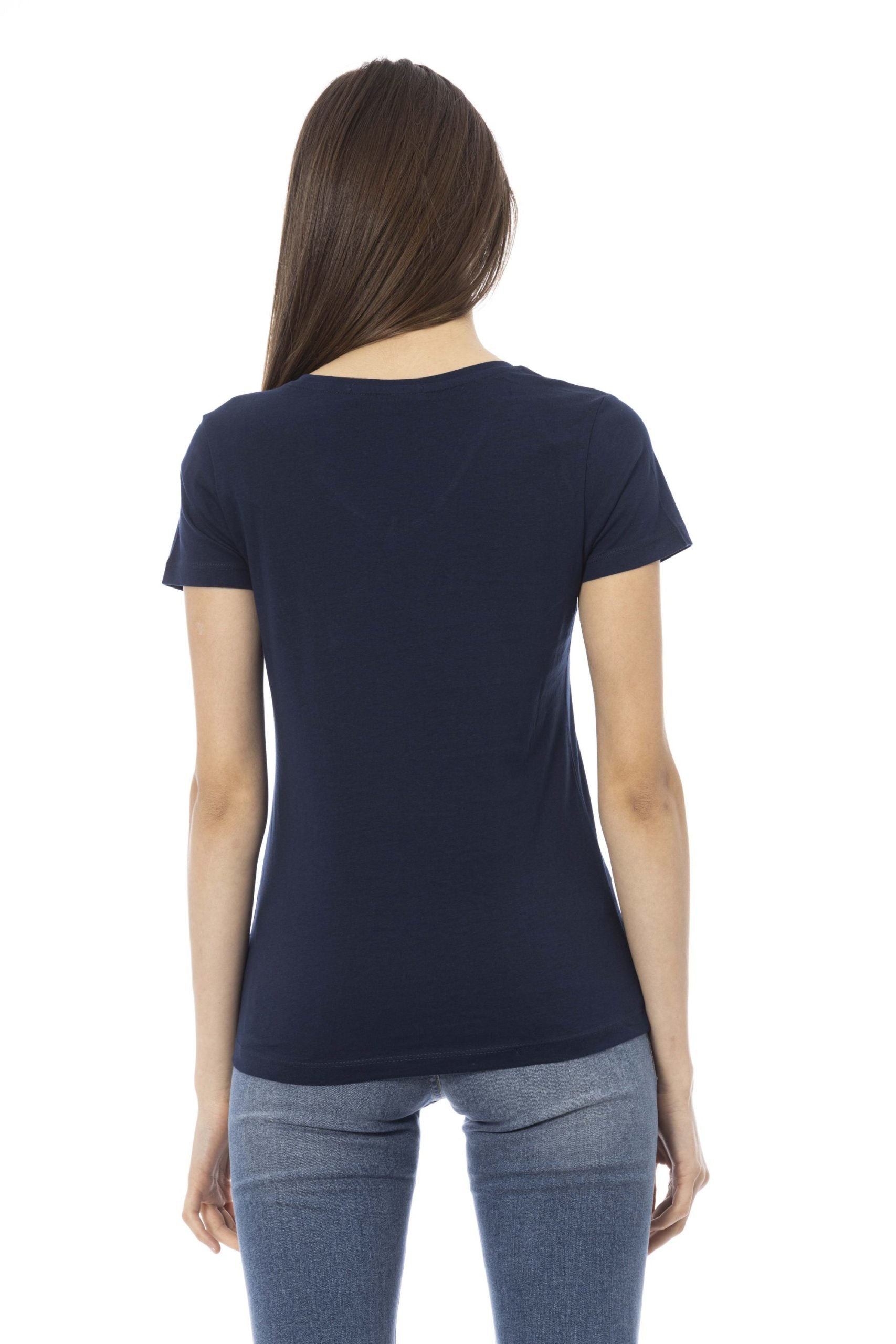 Trussardi Action Blue Cotton Tops & T-Shirt