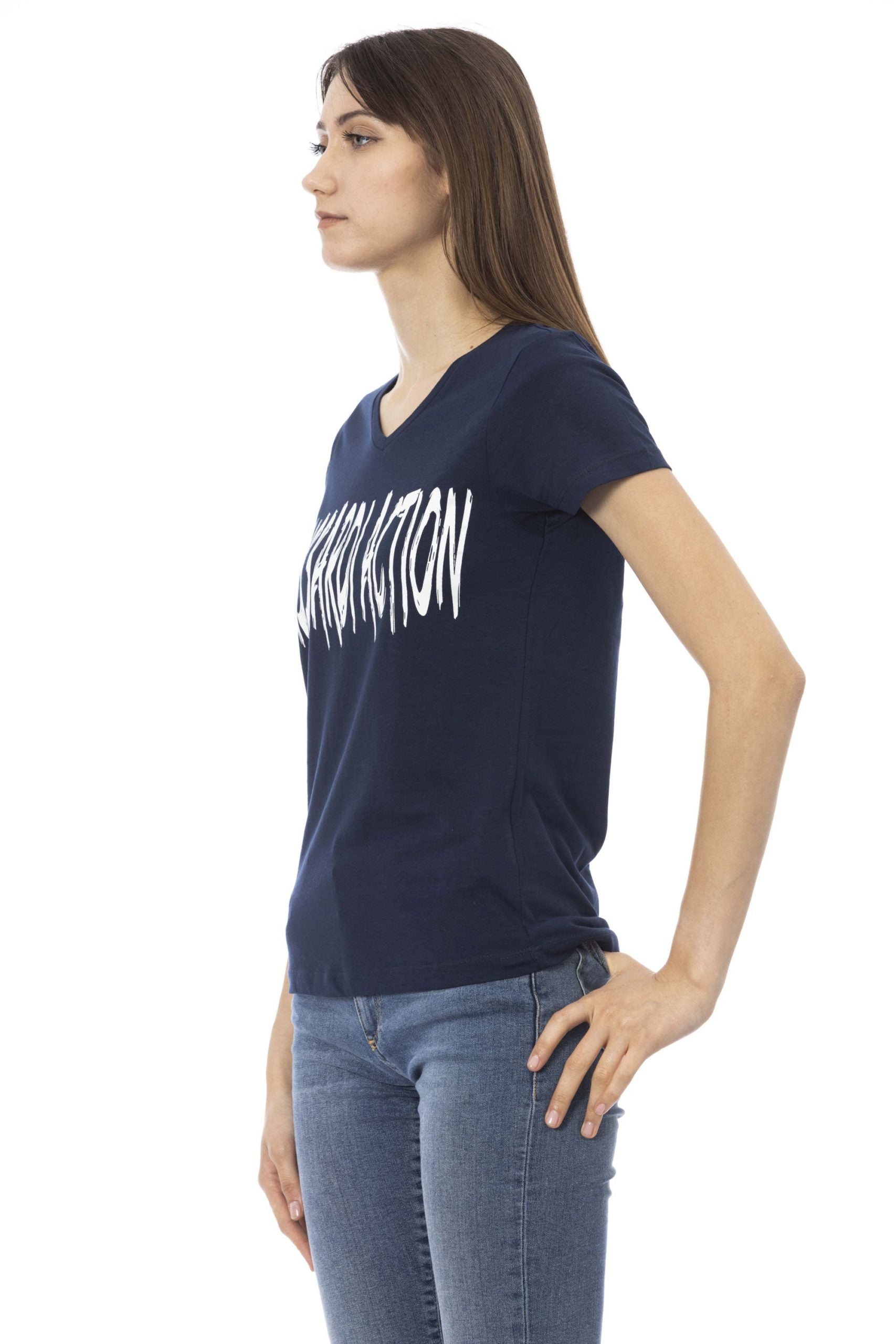 Trussardi Action Blue Cotton Tops & T-Shirt