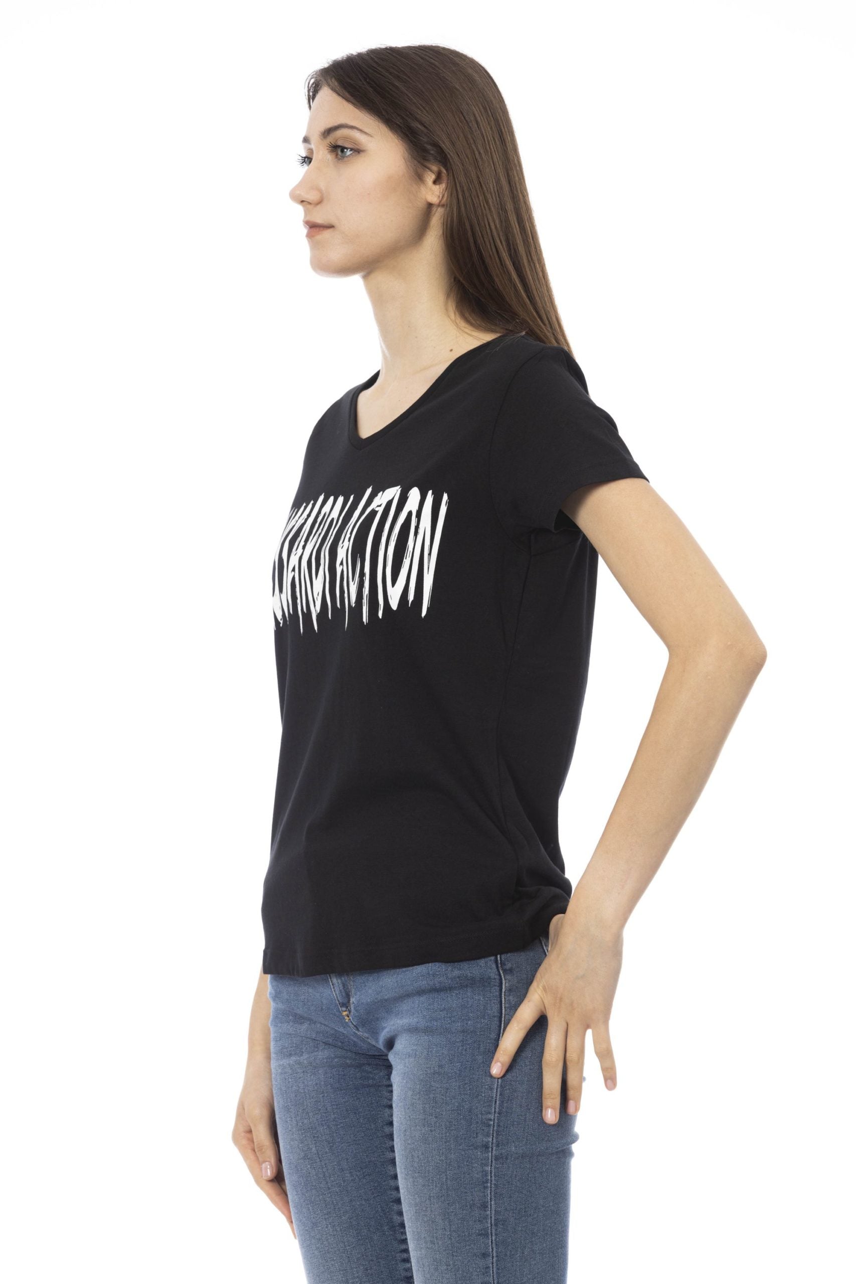 Trussardi Action Black Cotton Tops & T-Shirt