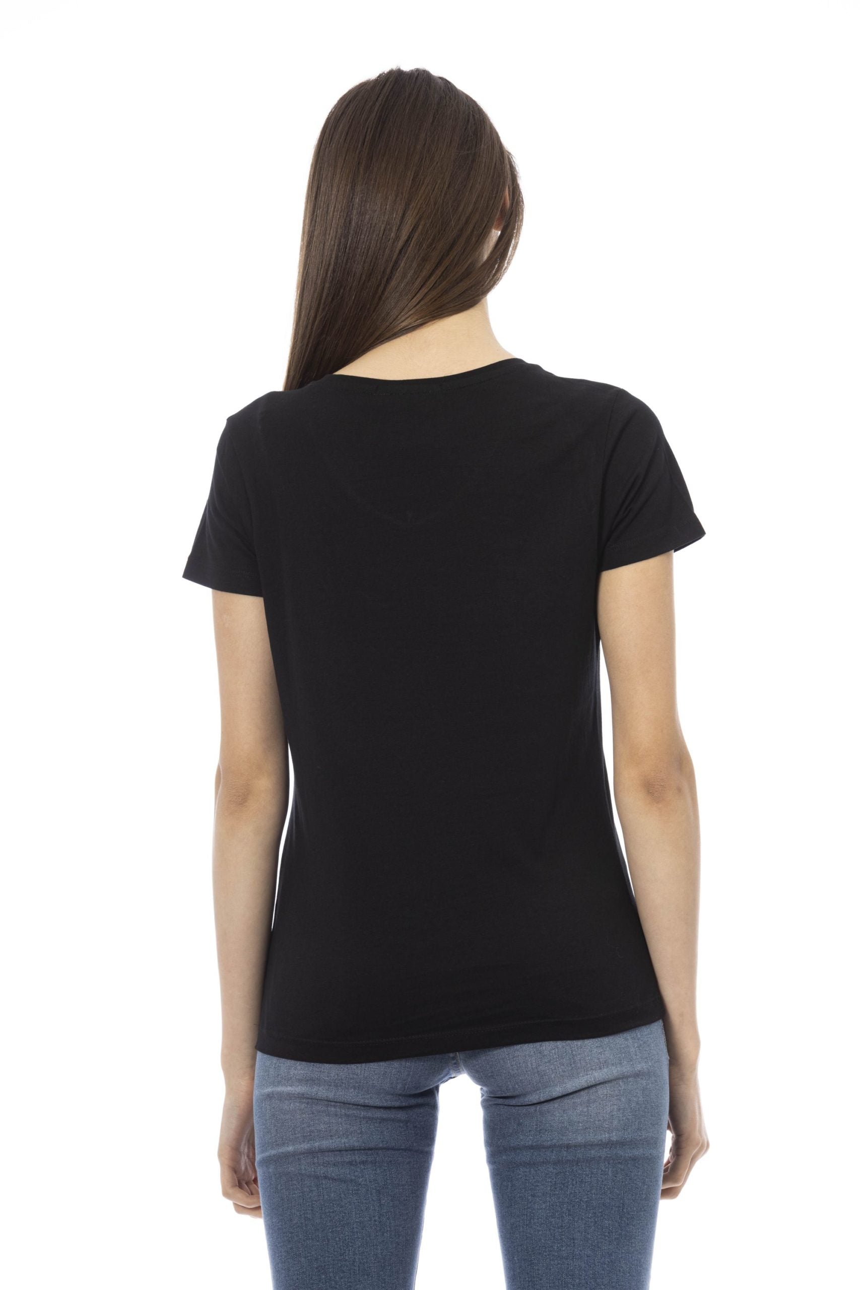 Trussardi Action Black Cotton Tops & T-Shirt