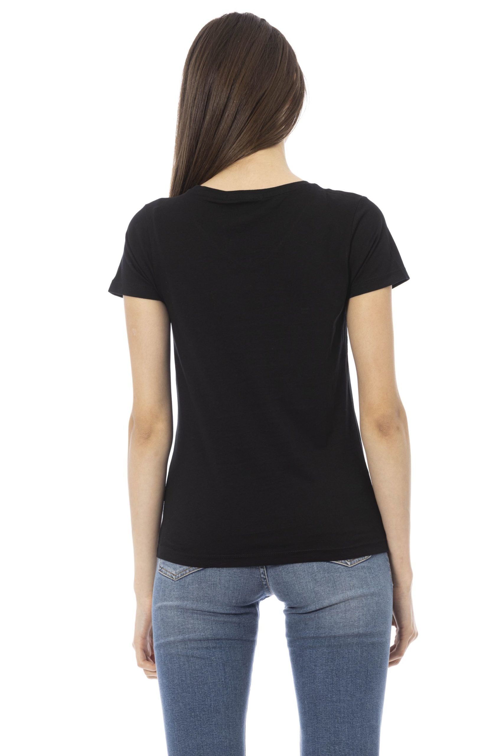 Trussardi Action Black Cotton Tops & T-Shirt