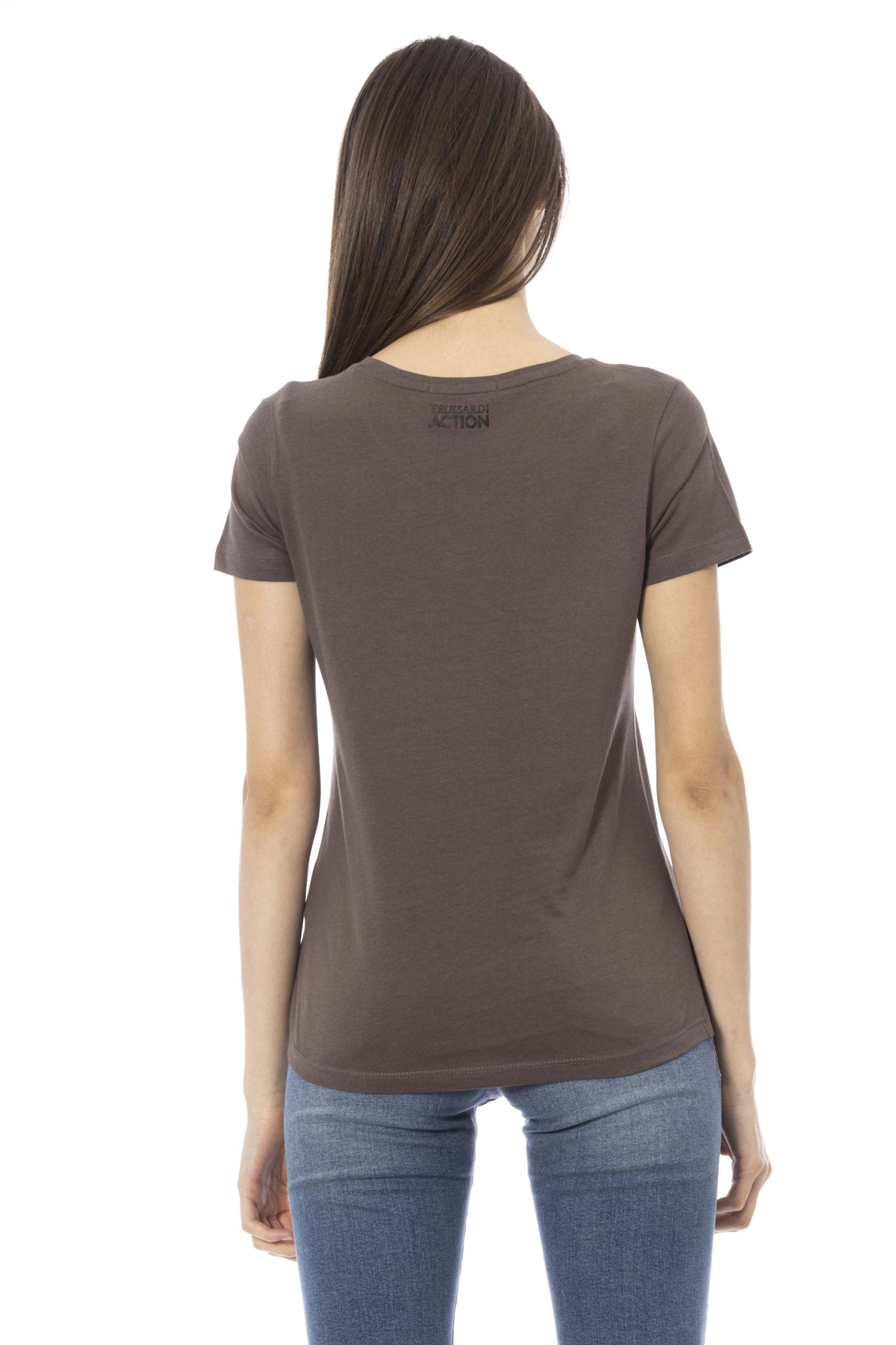 Trussardi Action Brown Cotton Tops & T-Shirt