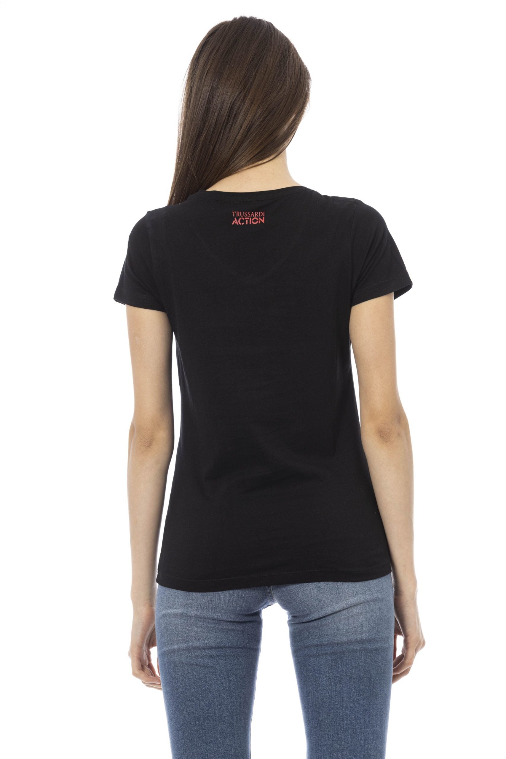 Trussardi Action Black Cotton Tops & T-Shirt