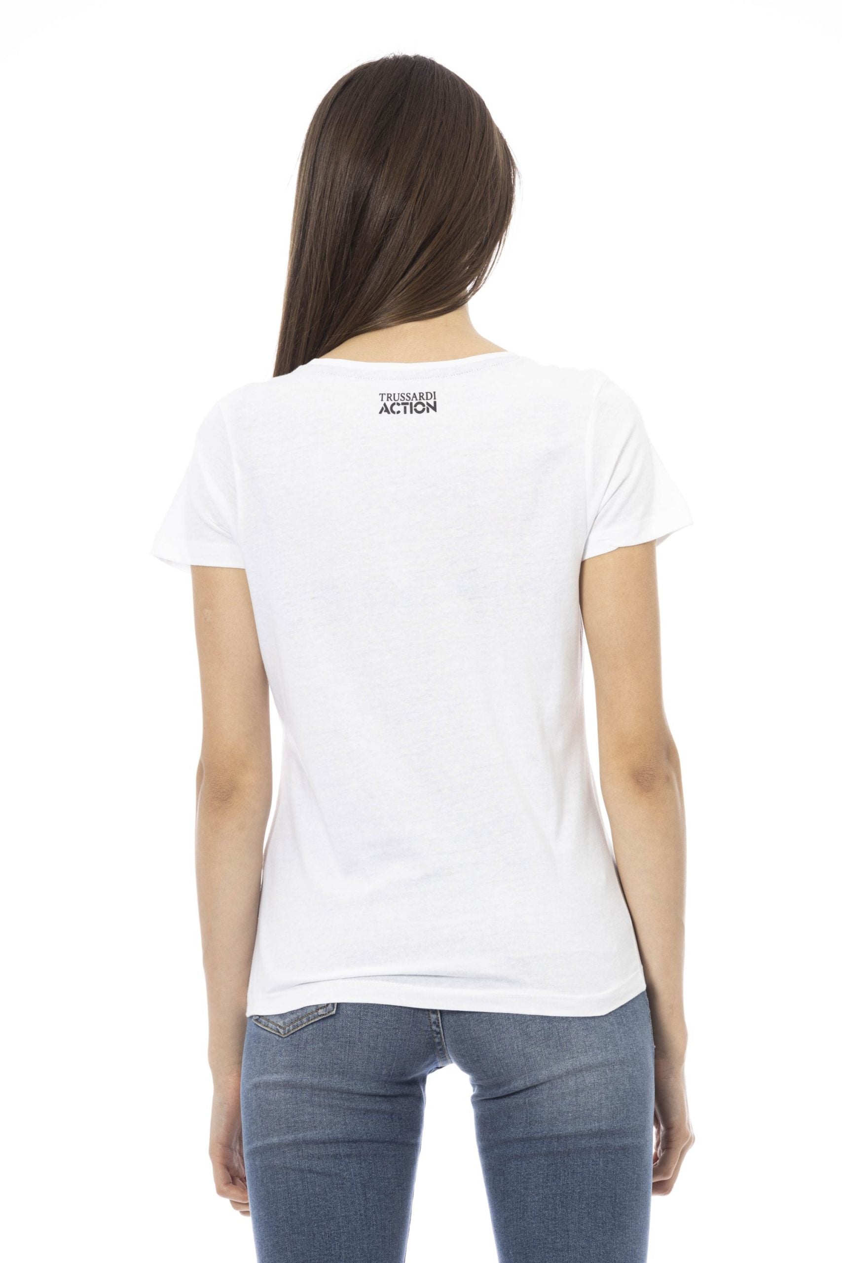 Trussardi Action White Cotton Tops & T-Shirt